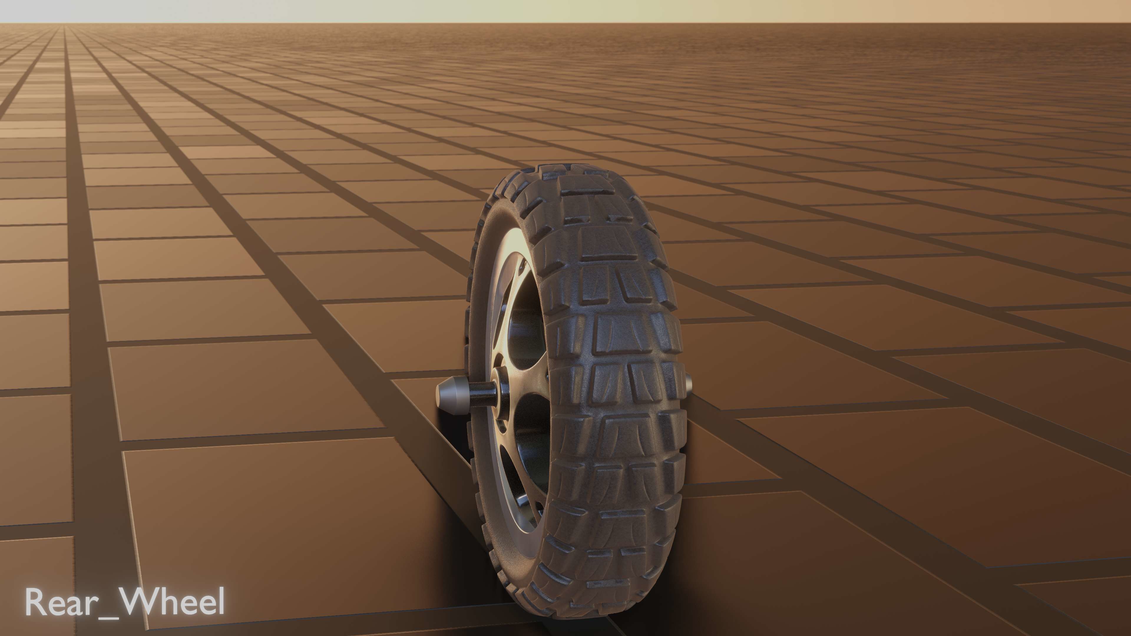 E-Scooter Rear-Wheel with Procedural PBR Material 3D model_54