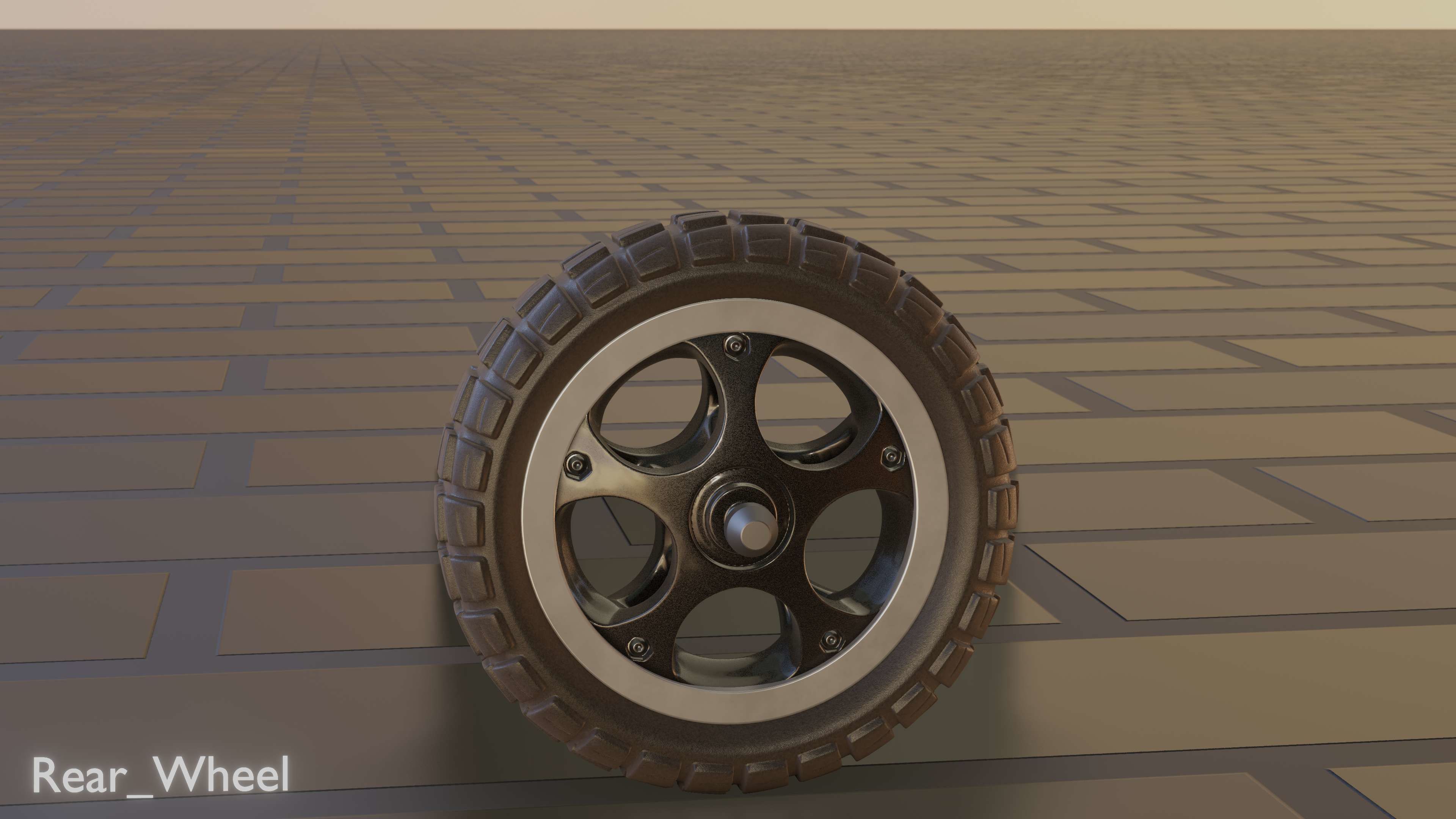 E-Scooter Rear-Wheel with Procedural PBR Material 3D model_75
