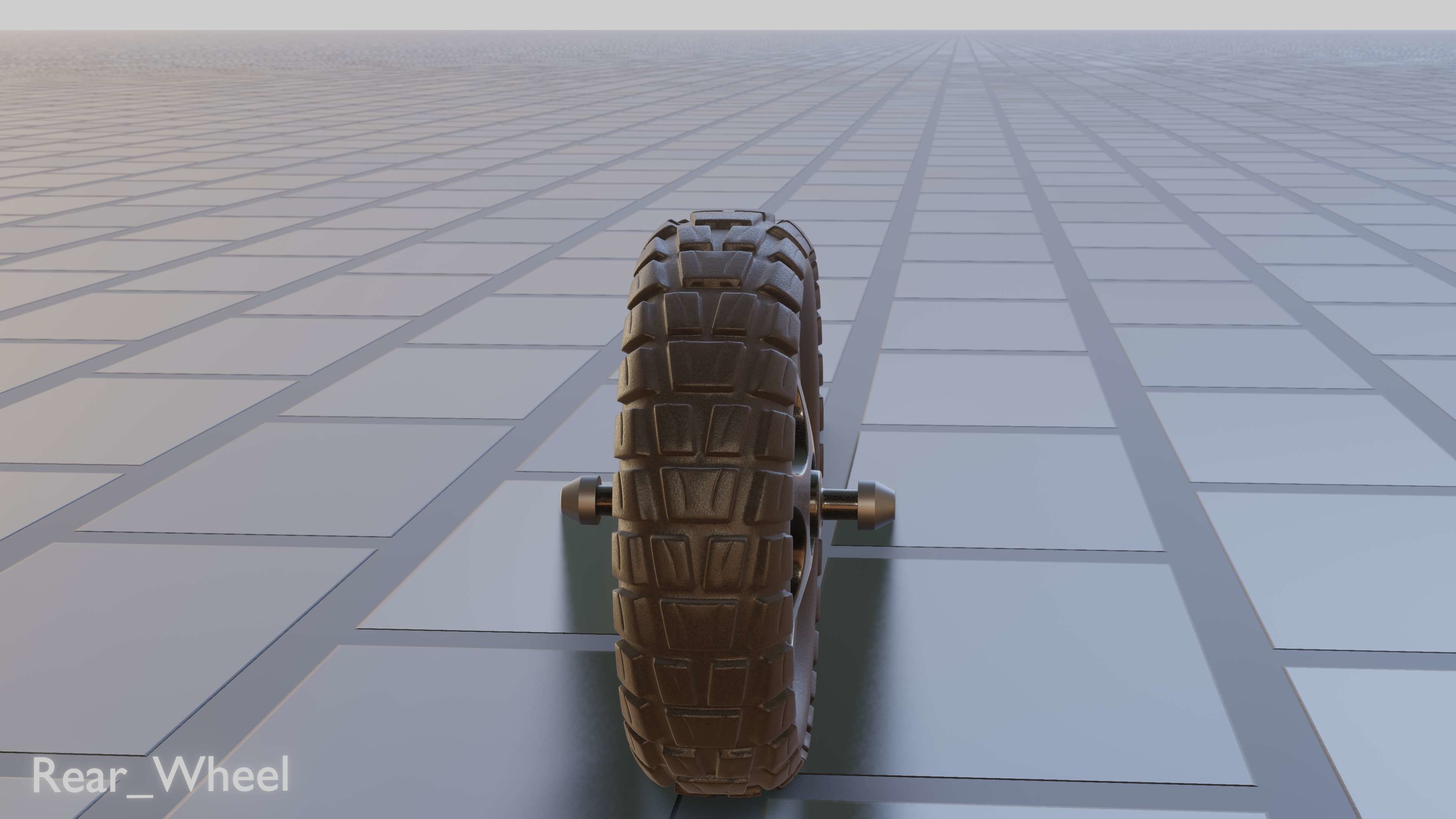 E-Scooter Rear-Wheel with Procedural PBR Material 3D model_19