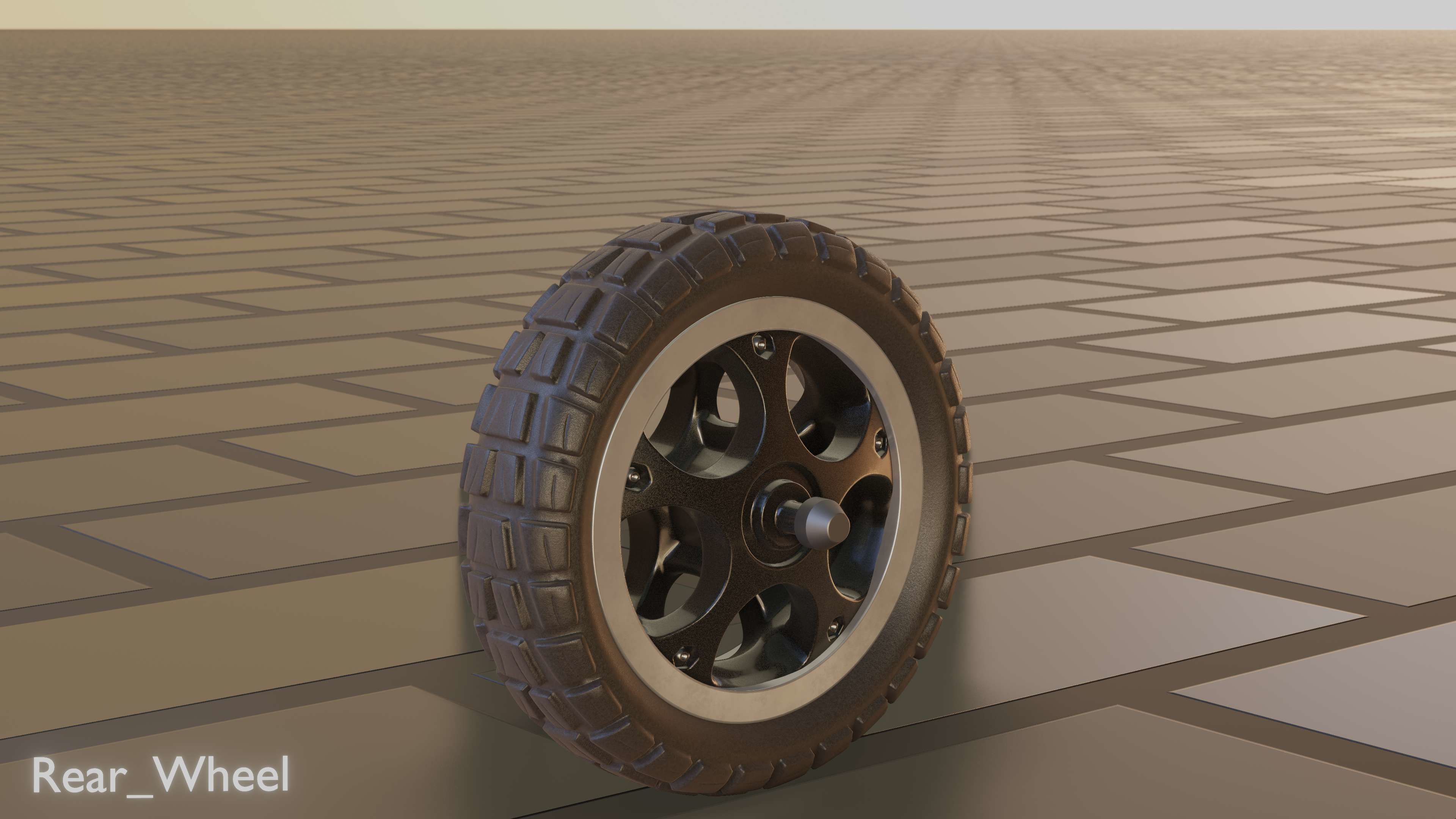 E-Scooter Rear-Wheel with Procedural PBR Material 3D model_68