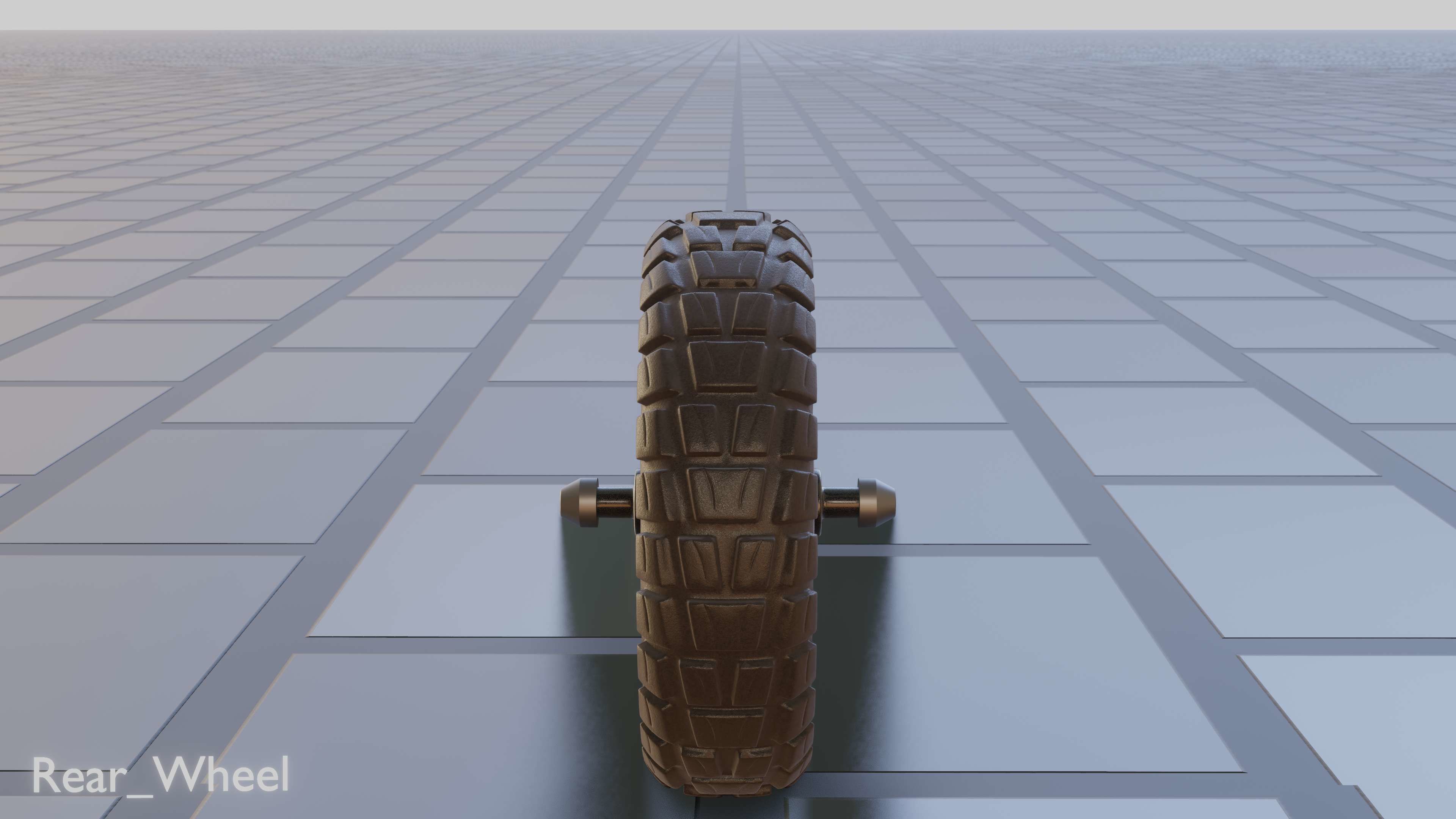 E-Scooter Rear-Wheel with Procedural PBR Material 3D model_18