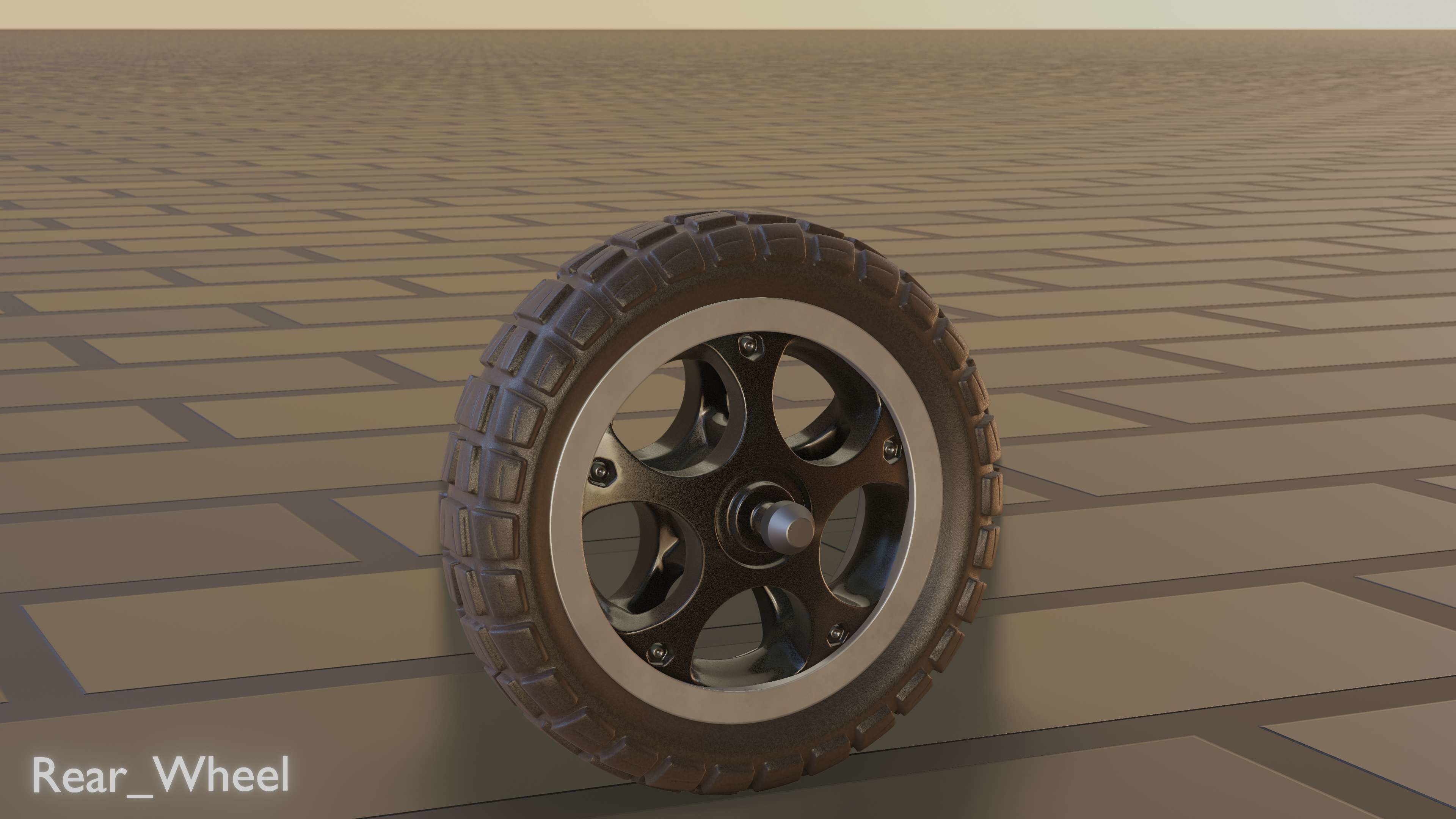 E-Scooter Rear-Wheel with Procedural PBR Material 3D model_71