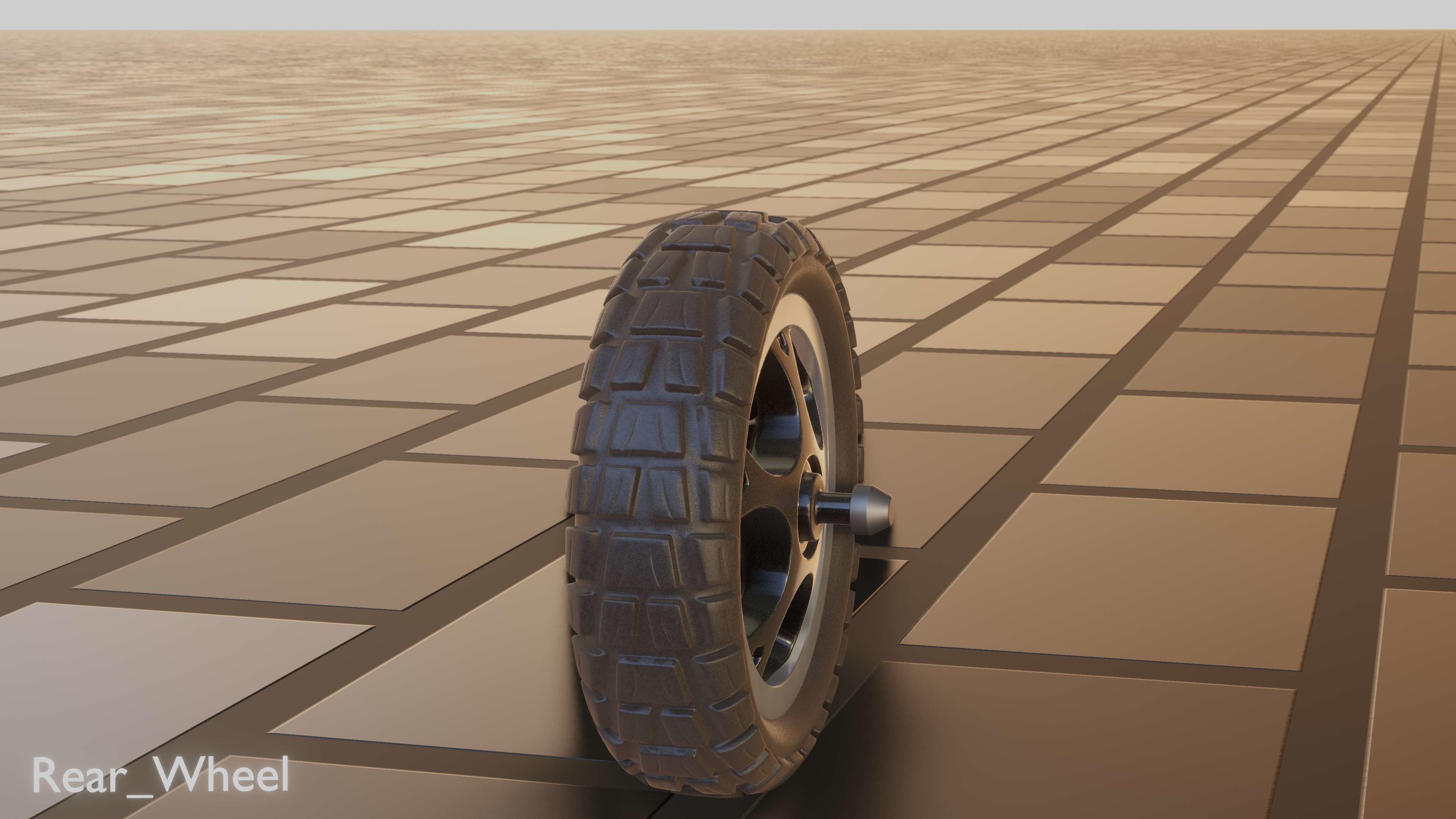 E-Scooter Rear-Wheel with Procedural PBR Material 3D model_60