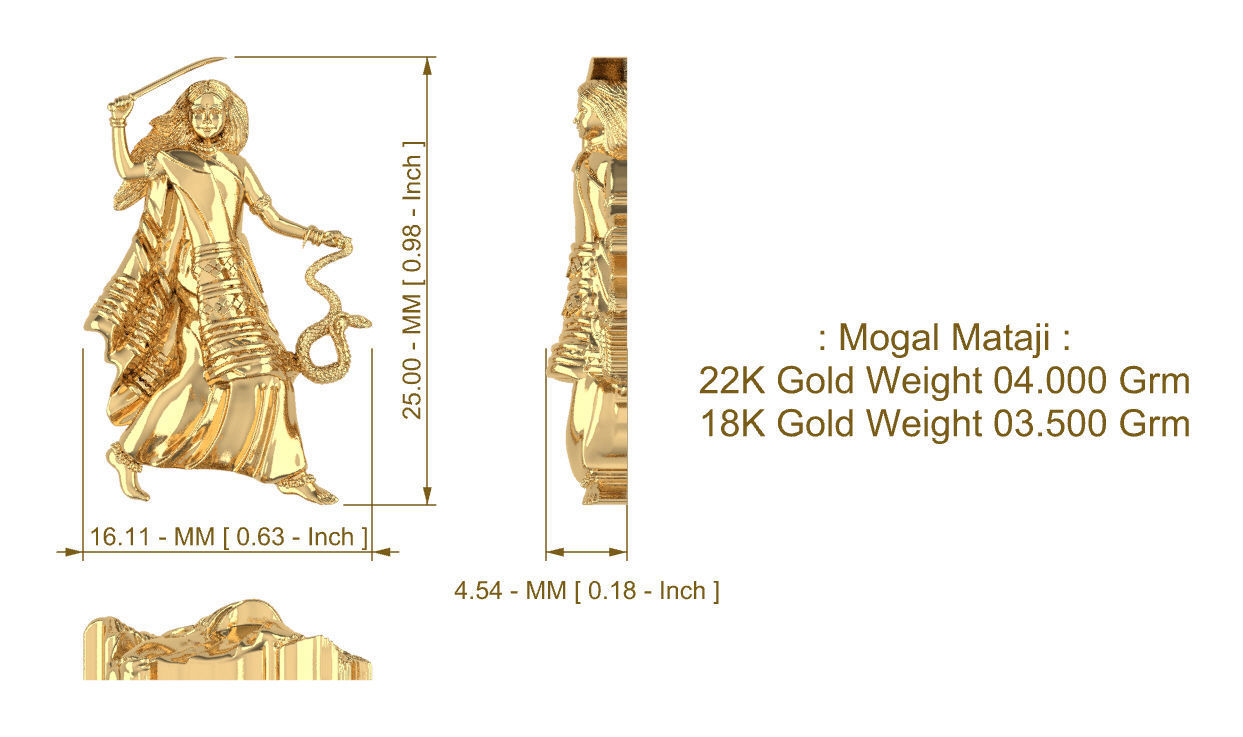 Mogal Mataji 3D print model_6