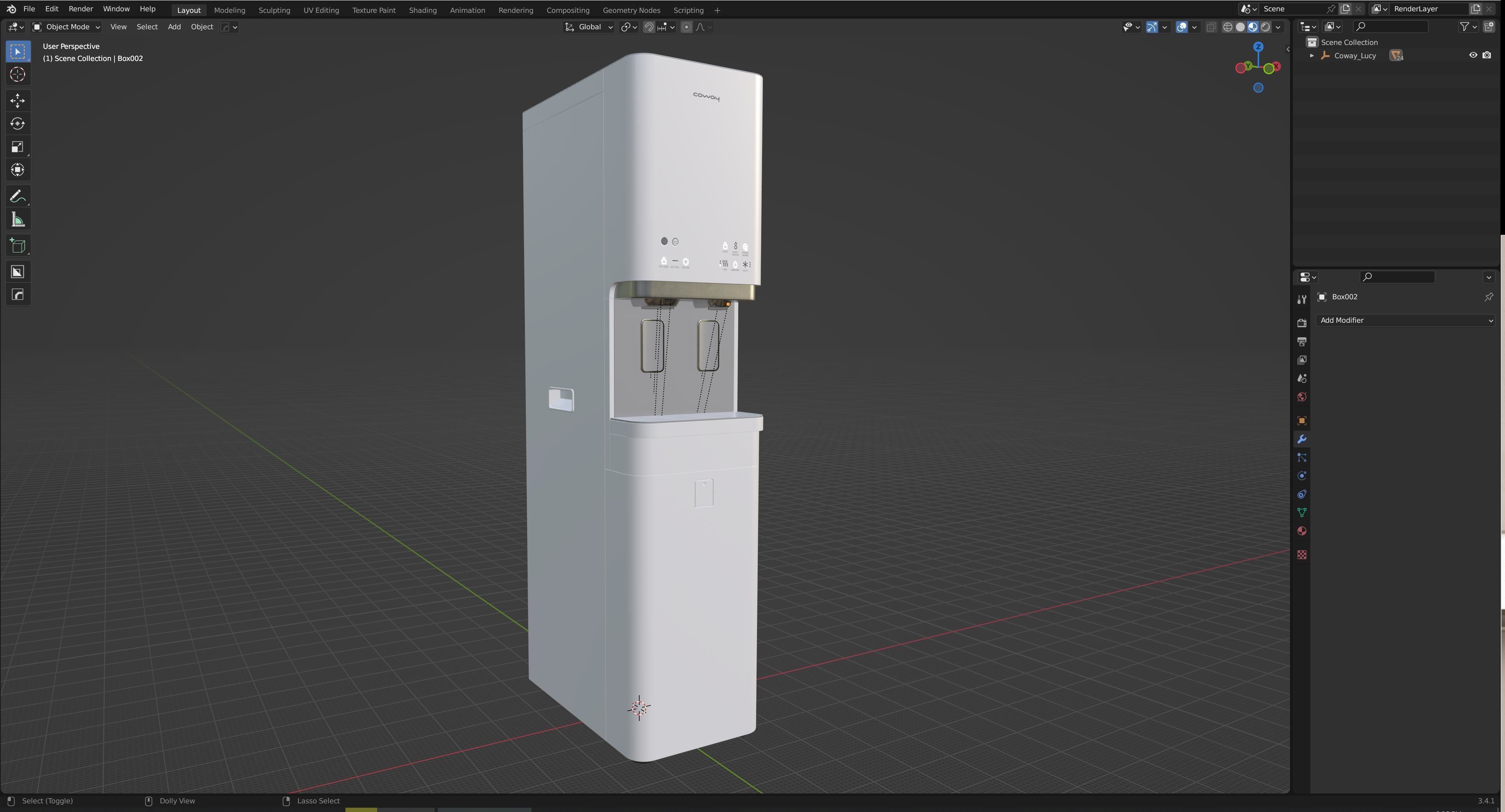 Coway Lucy Plus - Water Dispenser 3D model_8