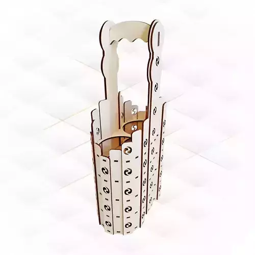 Wine box for two bottles laser cut design Laser cutting drawing