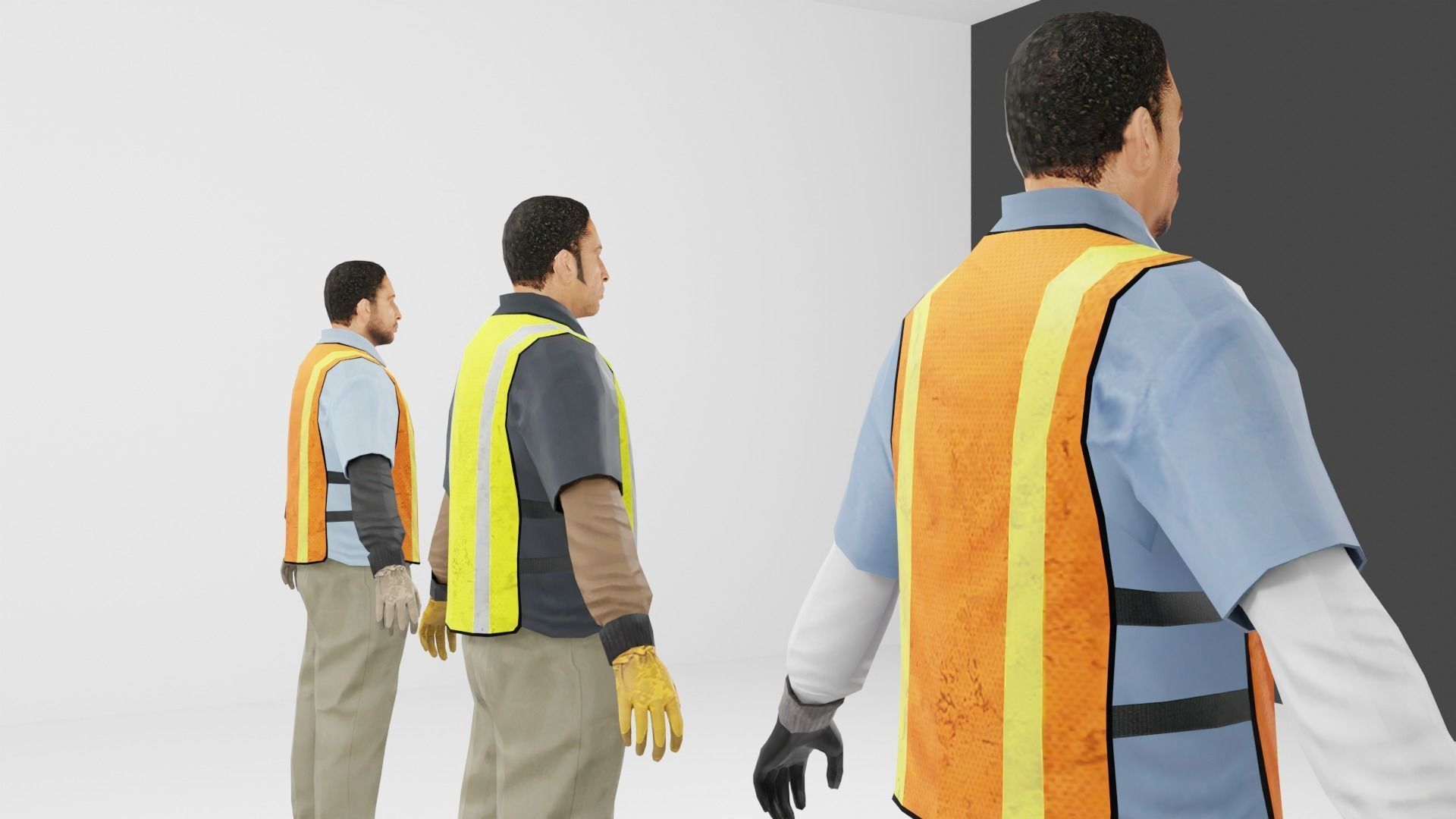 Worker Pack Low-poly 3D model Low-poly 3D model_6