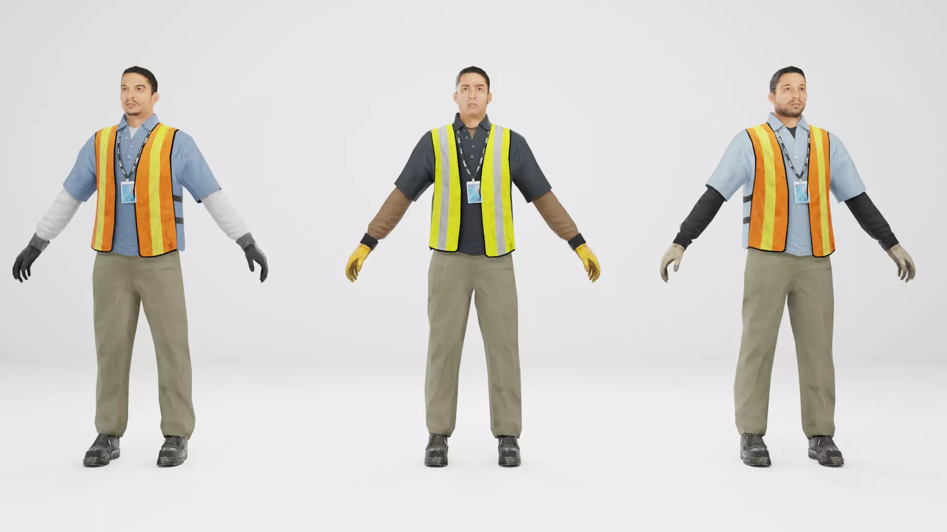 Worker Pack Low-poly 3D model Low-poly 3D model_0