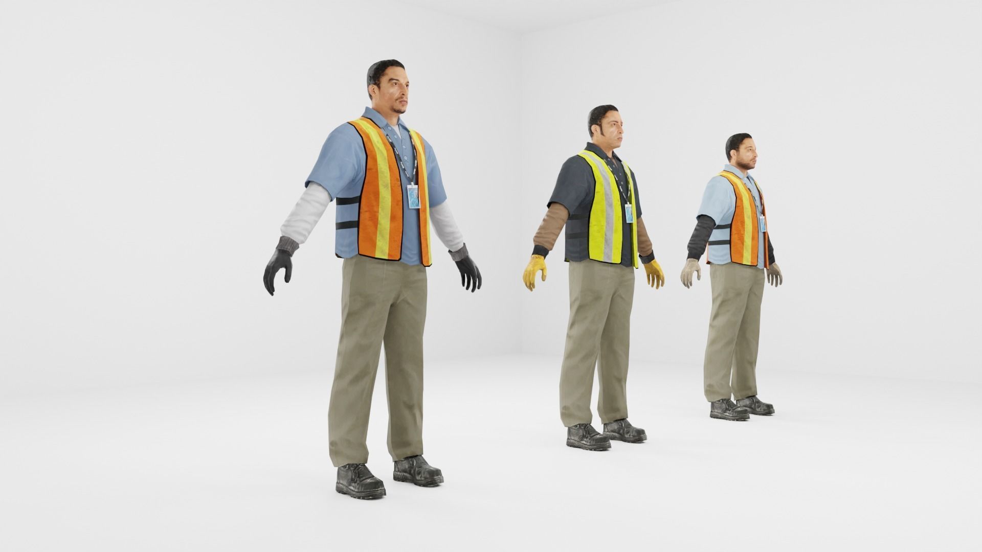 Worker Pack Low-poly 3D model Low-poly 3D model_4