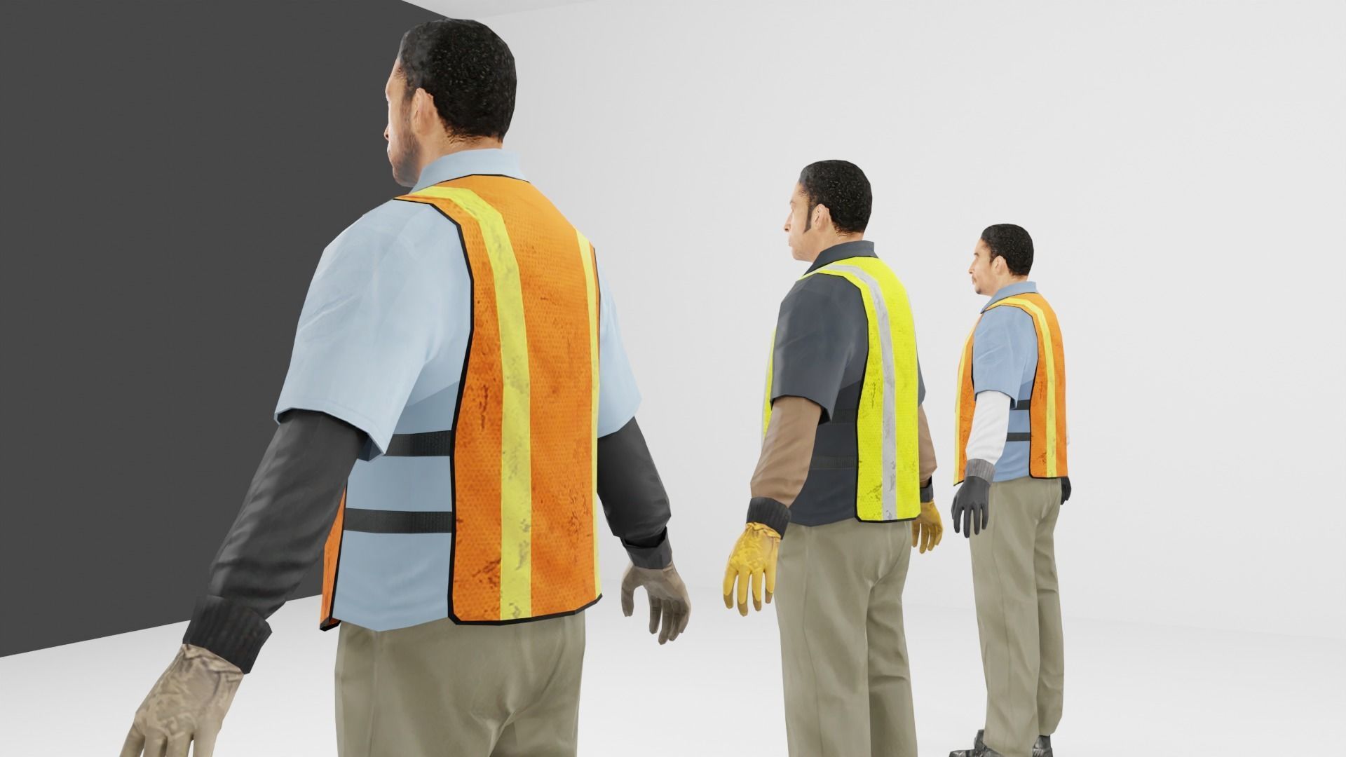 Worker Pack Low-poly 3D model Low-poly 3D model_7