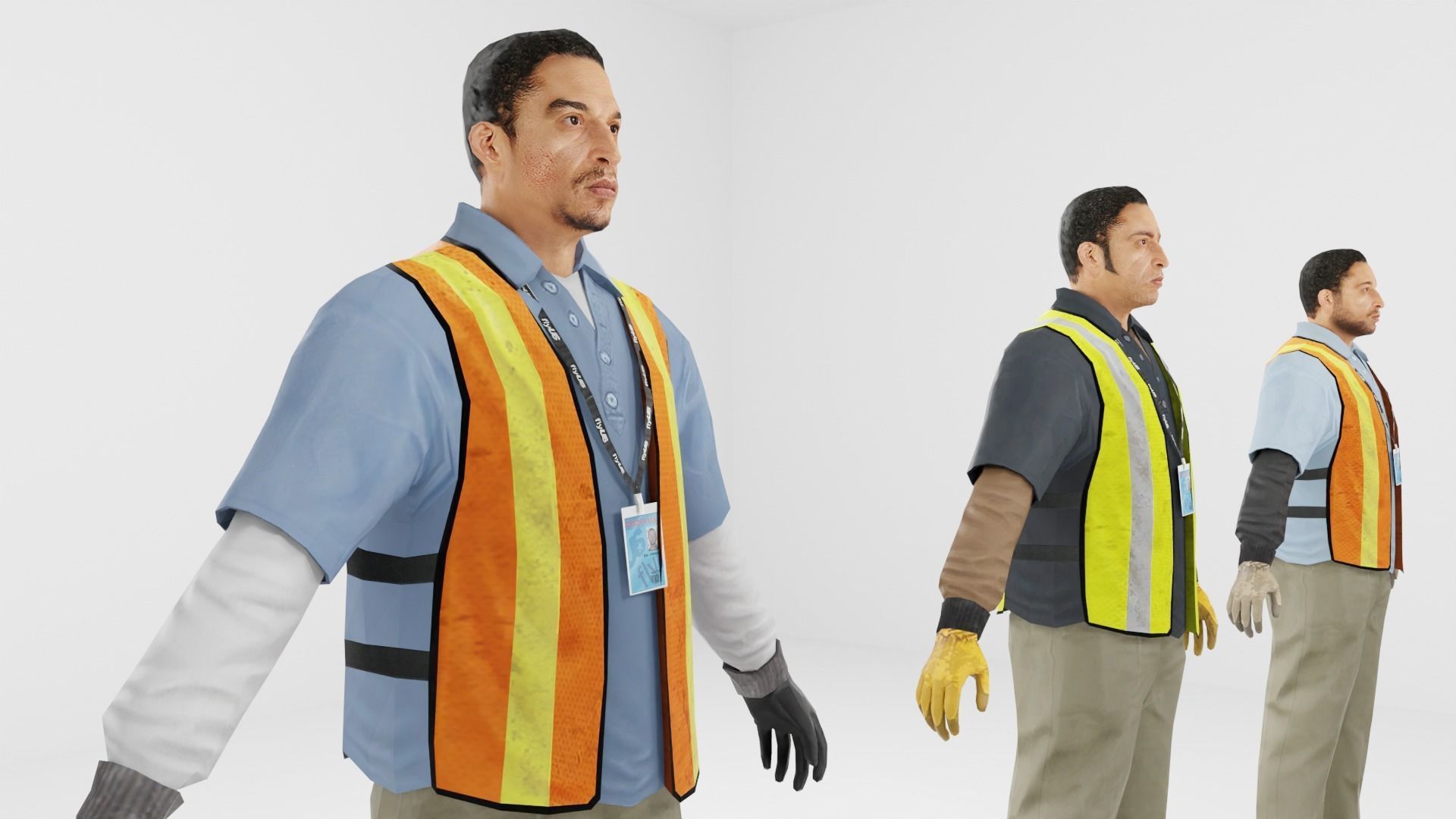 Worker Pack Low-poly 3D model Low-poly 3D model_5