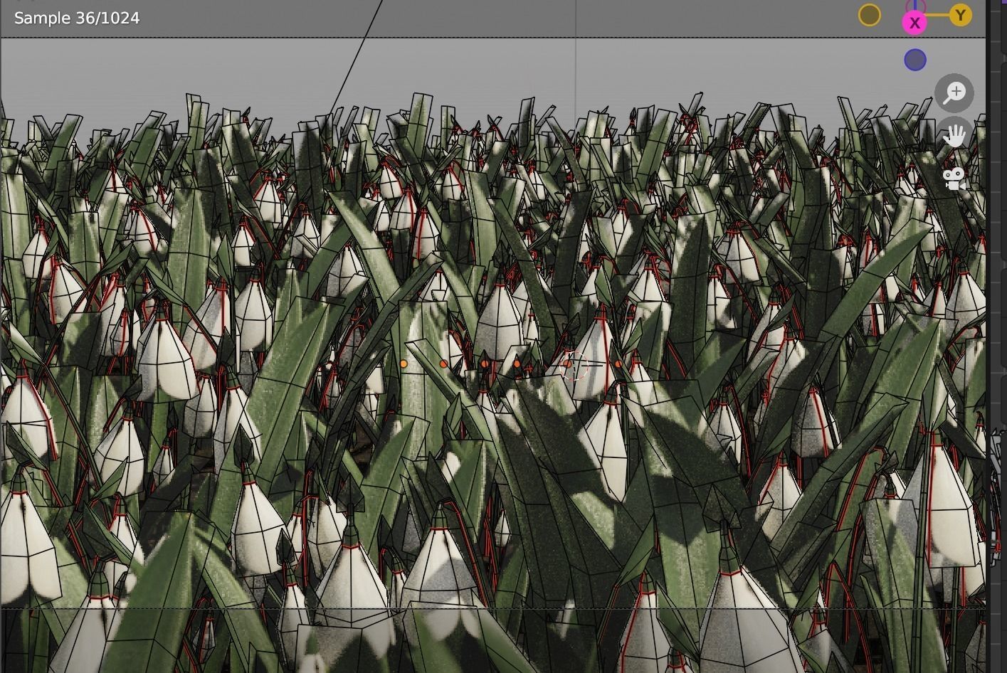 Snowdrop Spring Flower Galanthus Low-poly 3D model_13