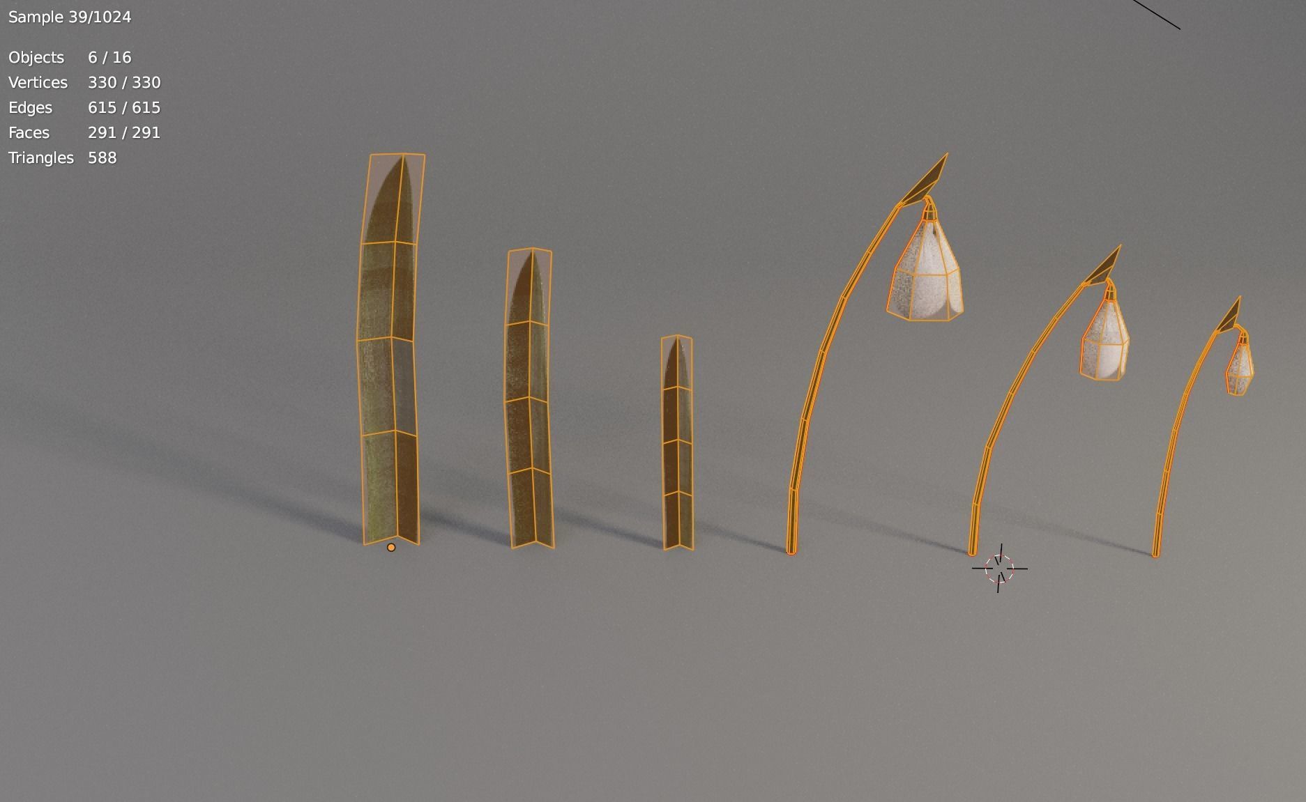 Snowdrop Spring Flower Galanthus Low-poly 3D model_14