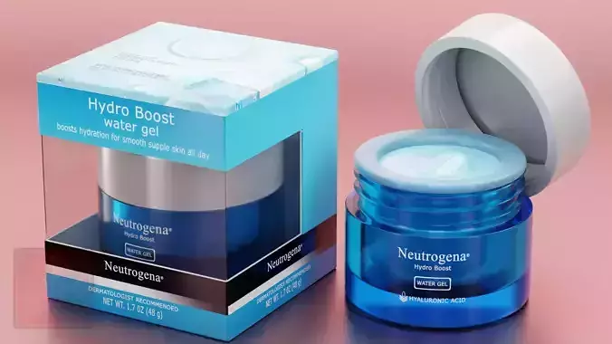 Cosmetic Container and Cream 3D with Box 3D model  Low-poly 3D model