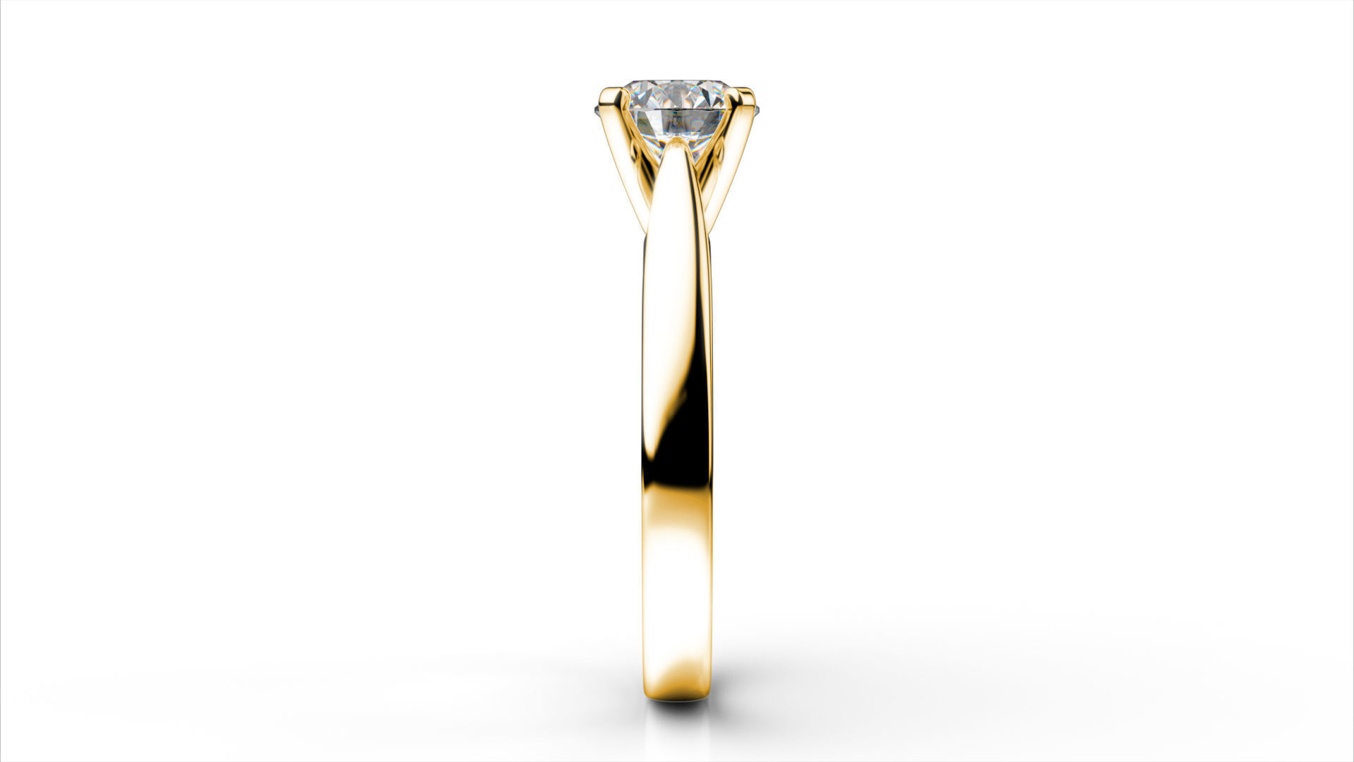 Solitaire diamond ring STL-3DM-12 renders-on hand-3x360 video 3D print model_11