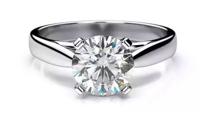 Solitaire diamond ring  STL-3DM-12 renders-on hand-3x360 video