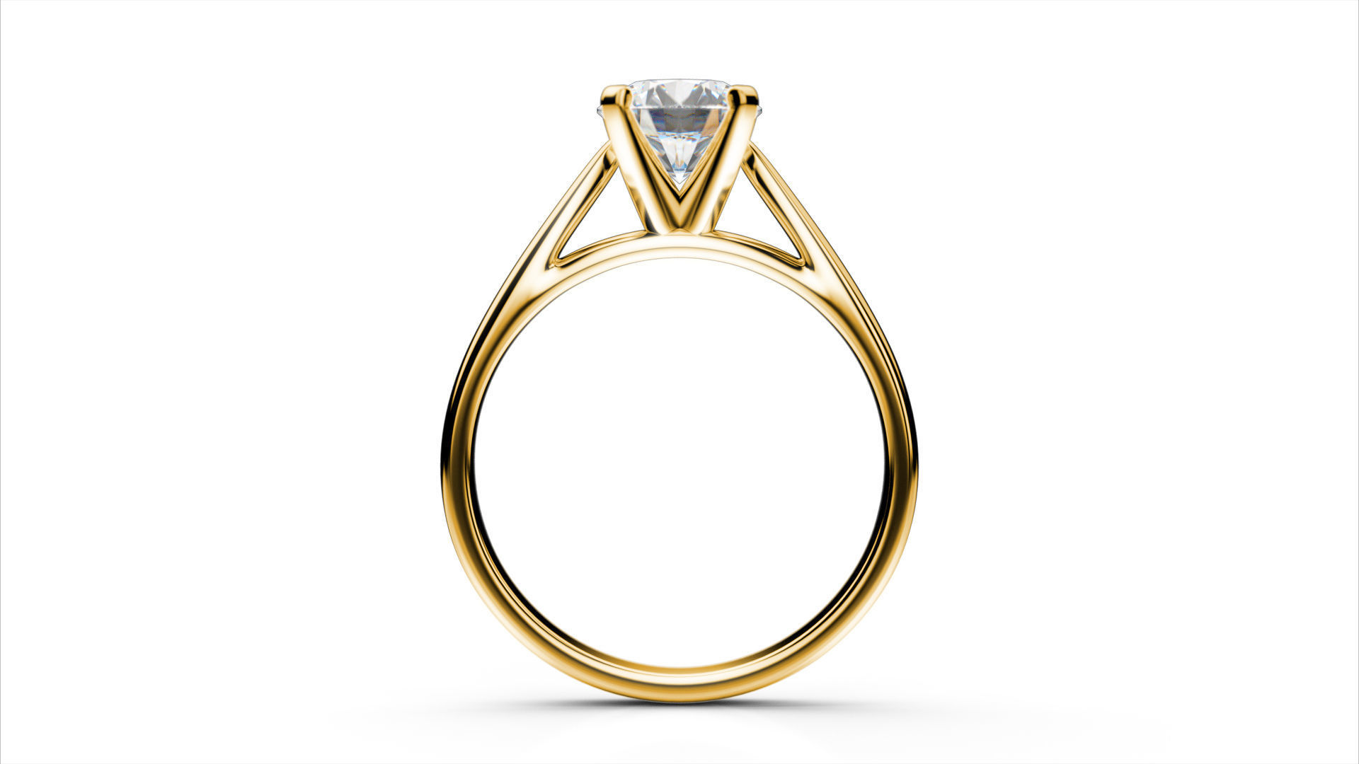 Solitaire diamond ring STL-3DM-12 renders-on hand-3x360 video 3D print model_10