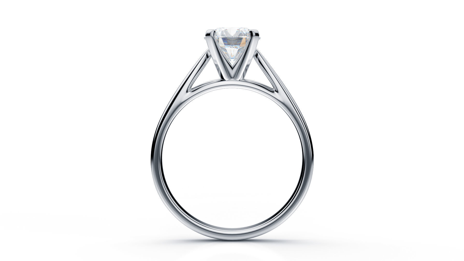 Solitaire diamond ring STL-3DM-12 renders-on hand-3x360 video 3D print model_1