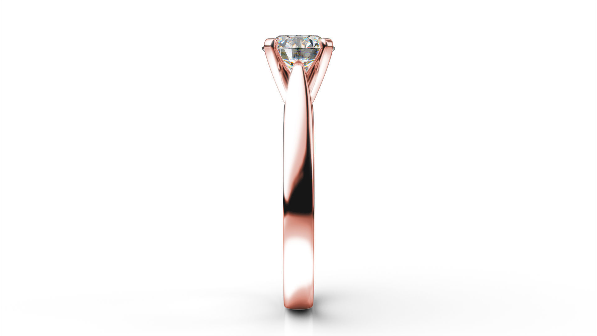 Solitaire diamond ring STL-3DM-12 renders-on hand-3x360 video 3D print model_7