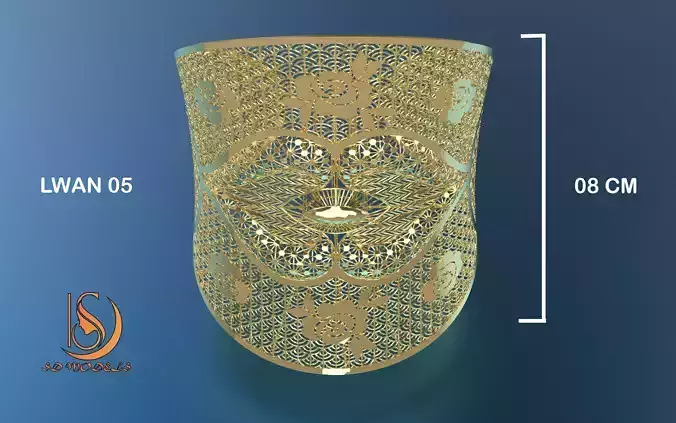 Turkish Arabic Fancy 3d Model Jewelry Bangles Onyx Model LWAN-05