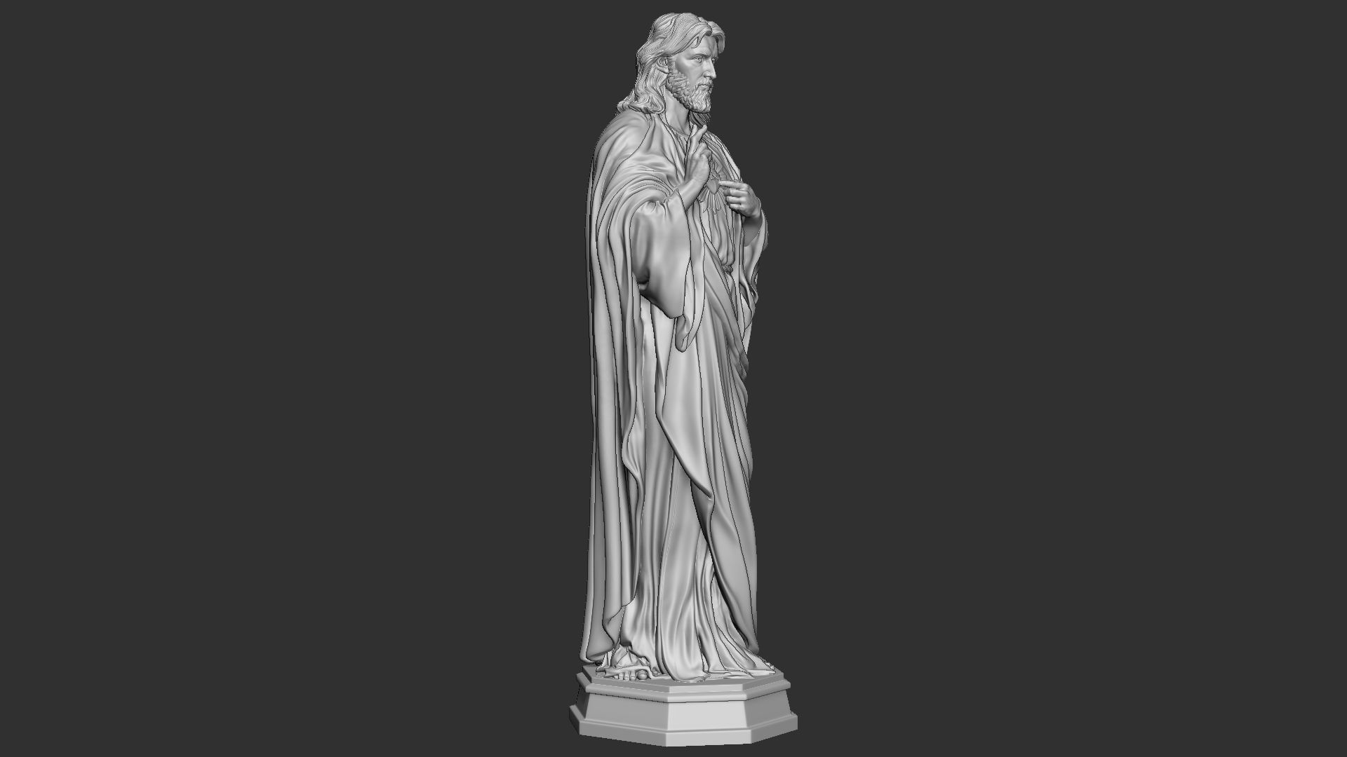Jesus Sculpture 08 3D print model_17