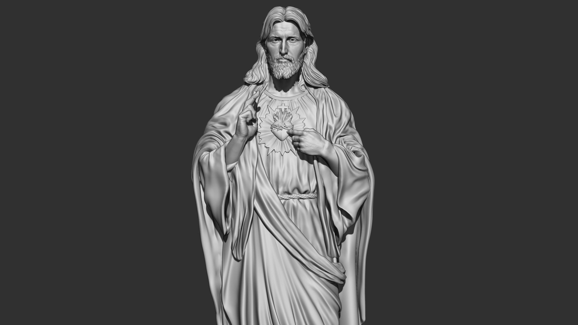 Jesus Sculpture 08 3D print model_8