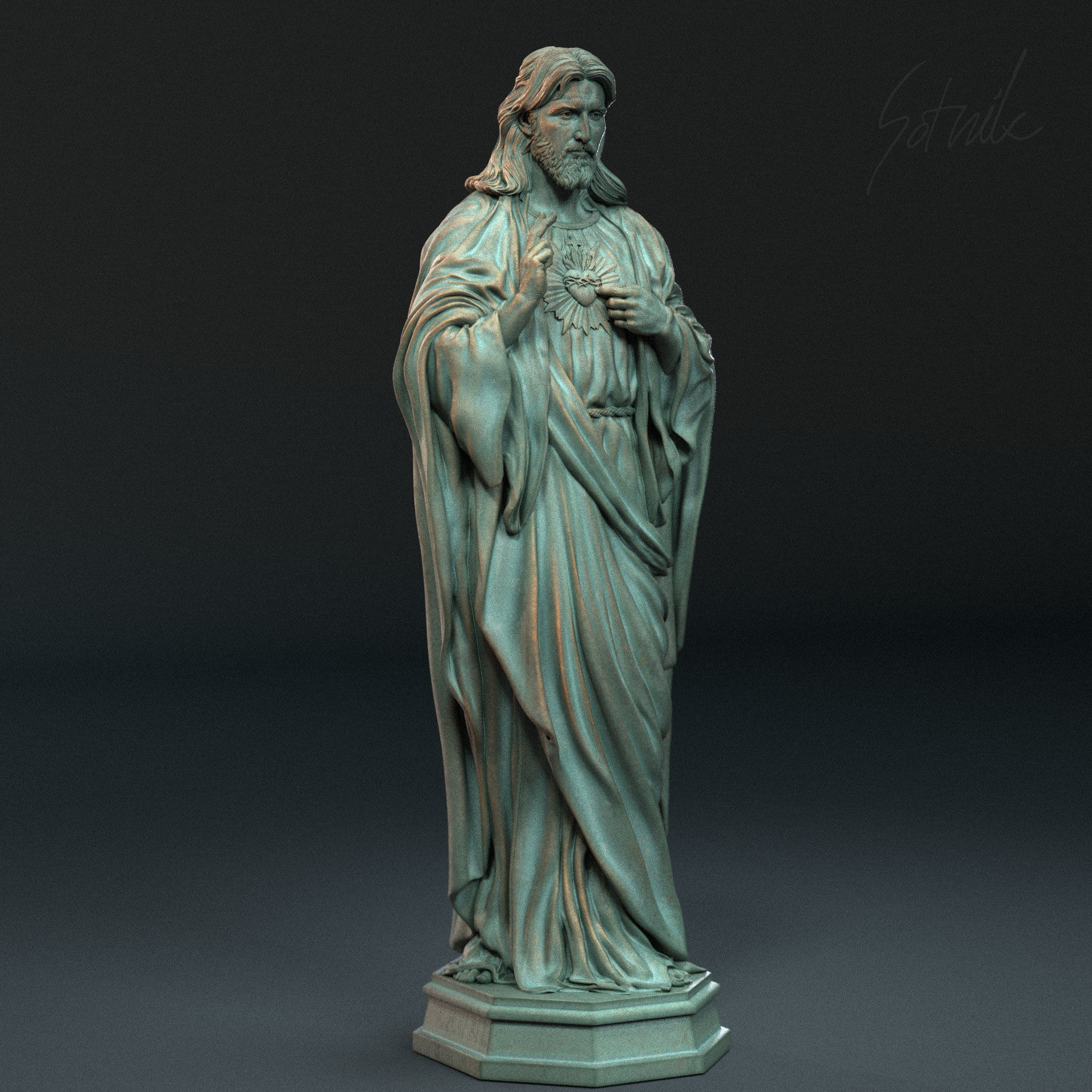 Jesus Sculpture 08 3D print model_7