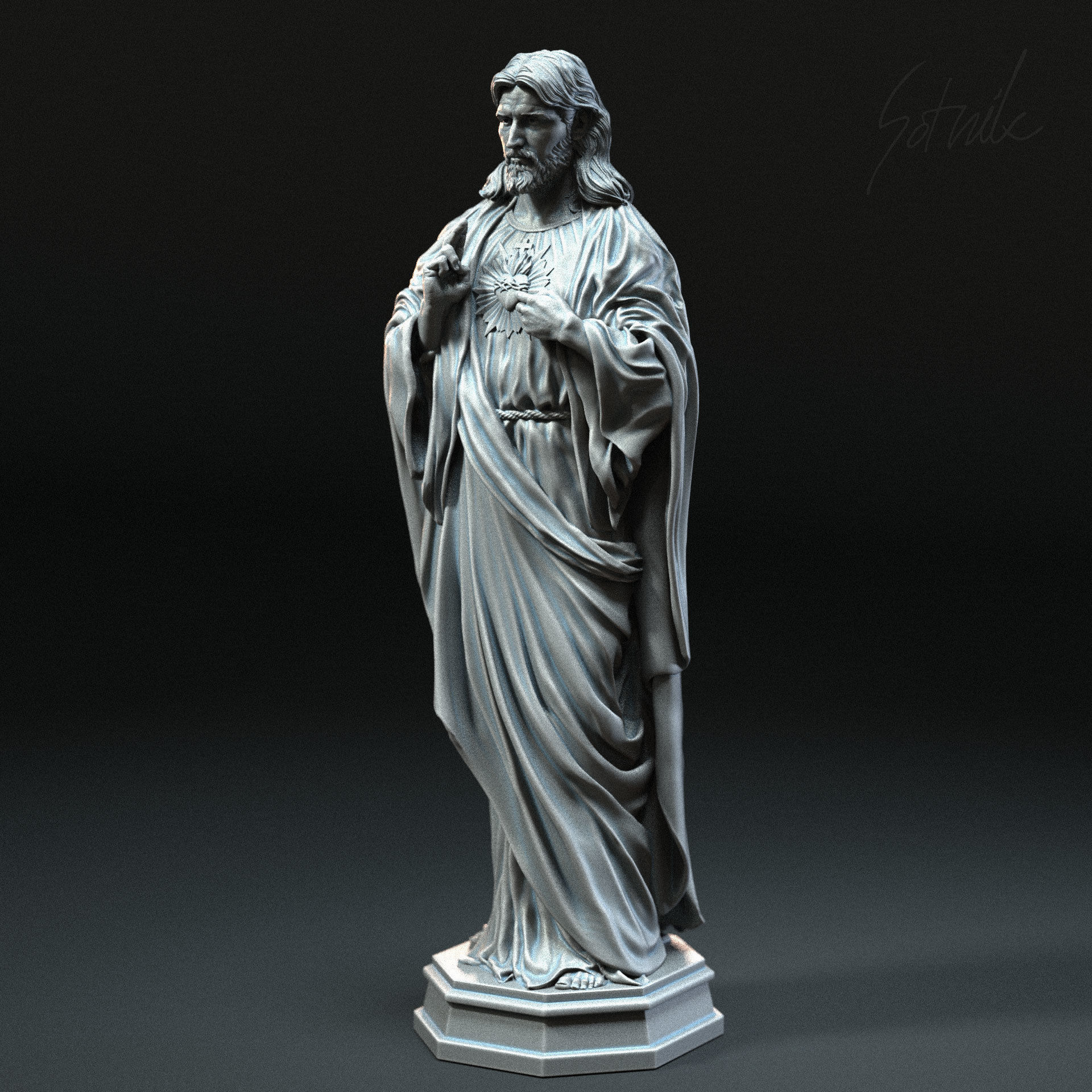 Jesus Sculpture 08 3D print model_6