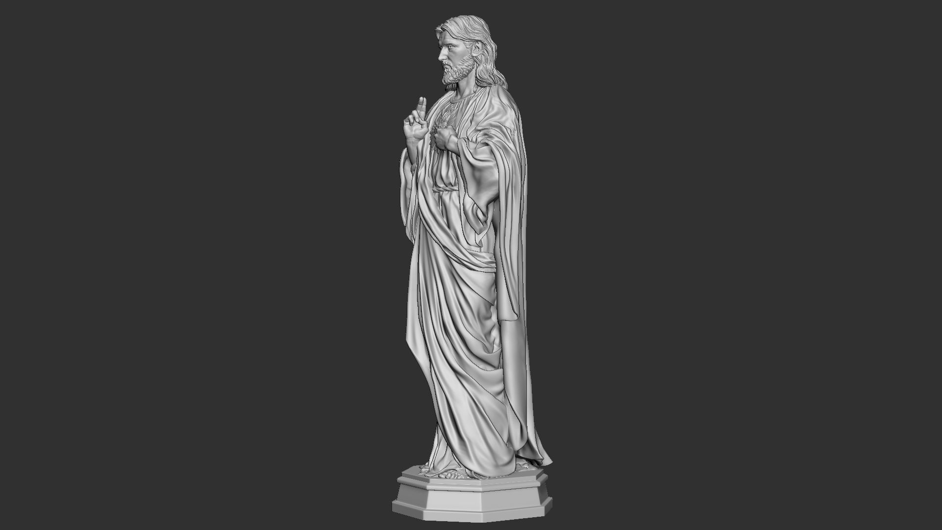 Jesus Sculpture 08 3D print model_34