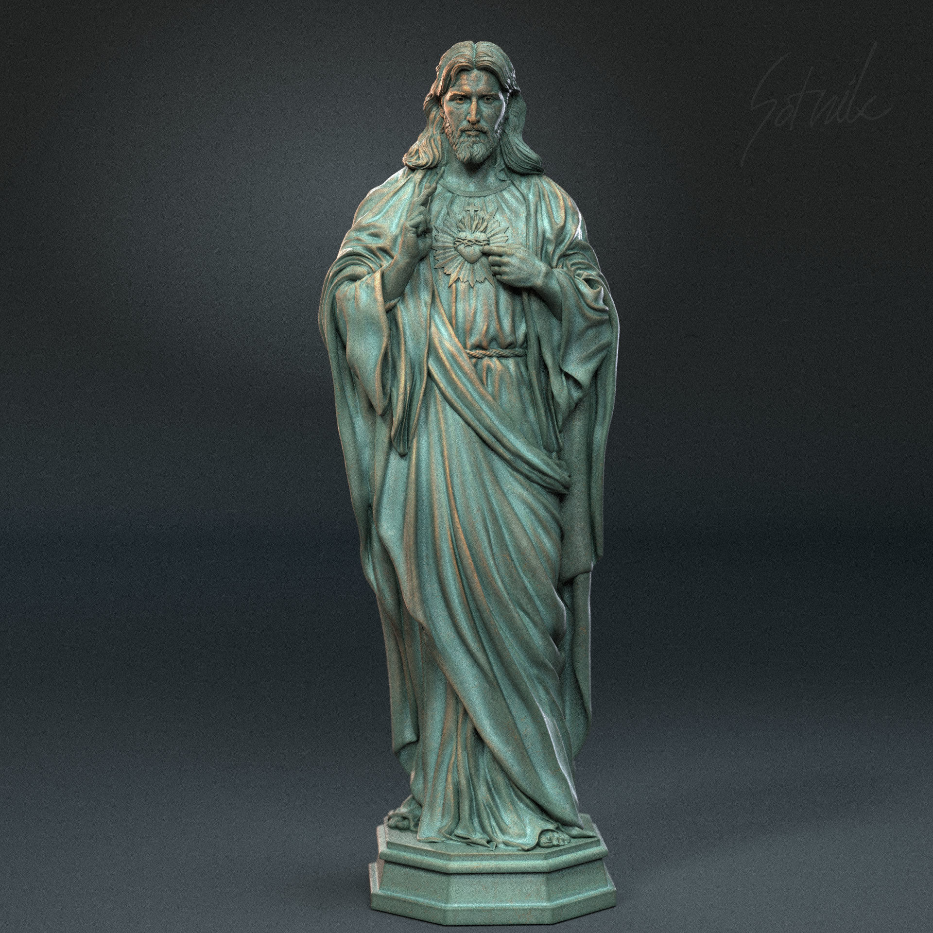 Jesus Sculpture 08 3D print model_9
