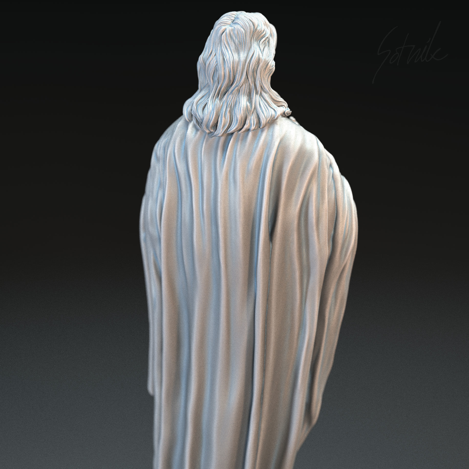 Jesus Sculpture 08 3D print model_4