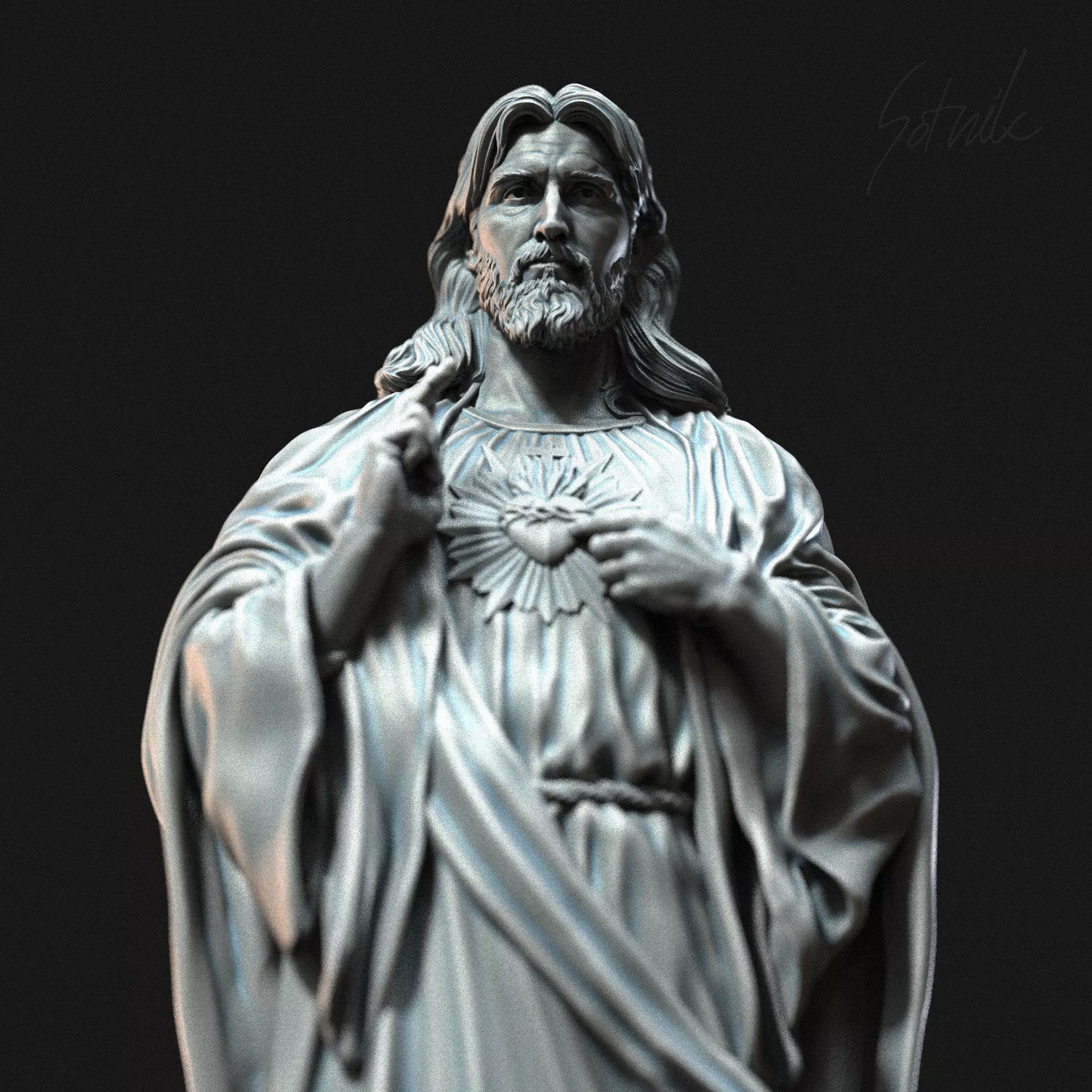 Jesus Sculpture 08 3D print model_0