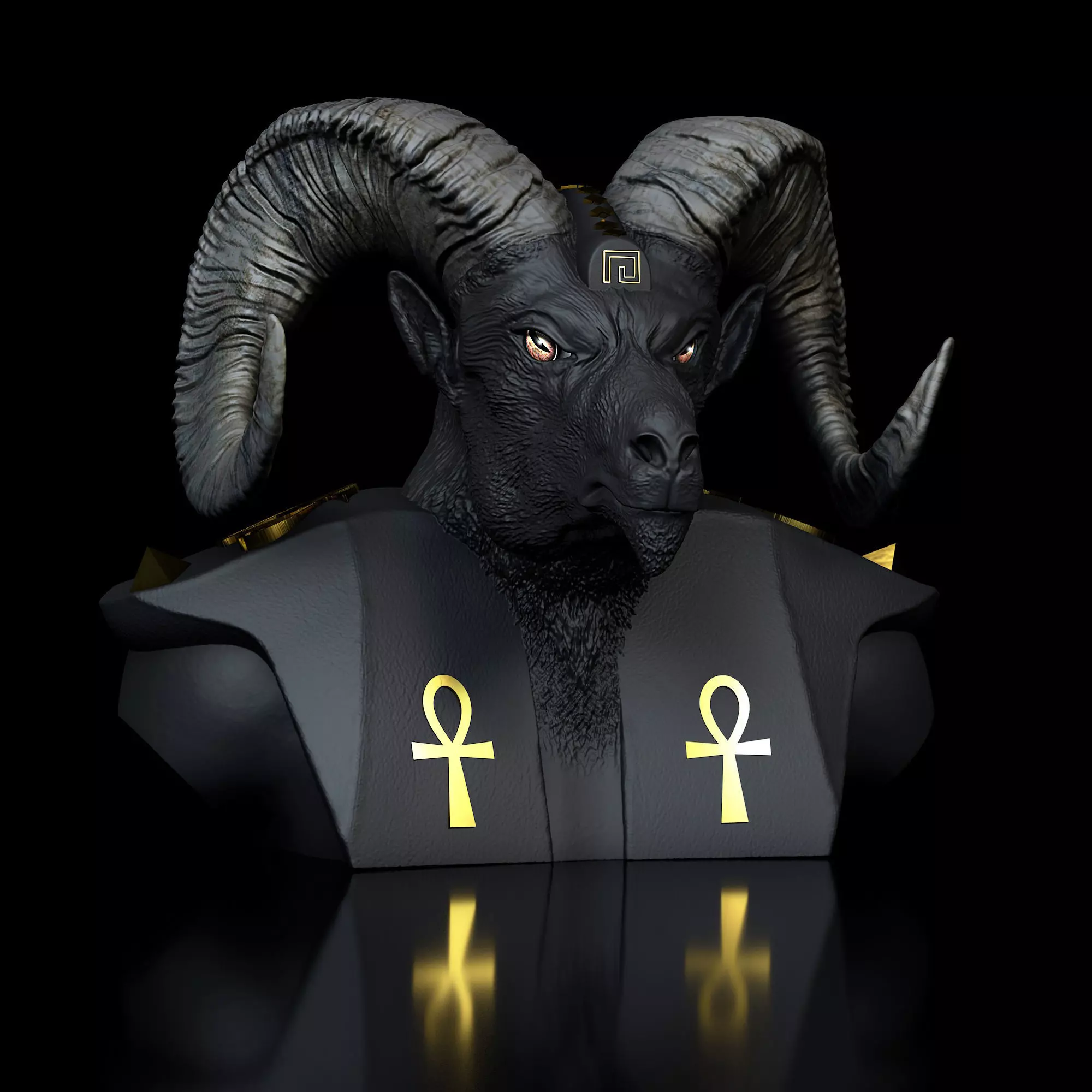 Egyptian god Herishef-Anubis 3D print model