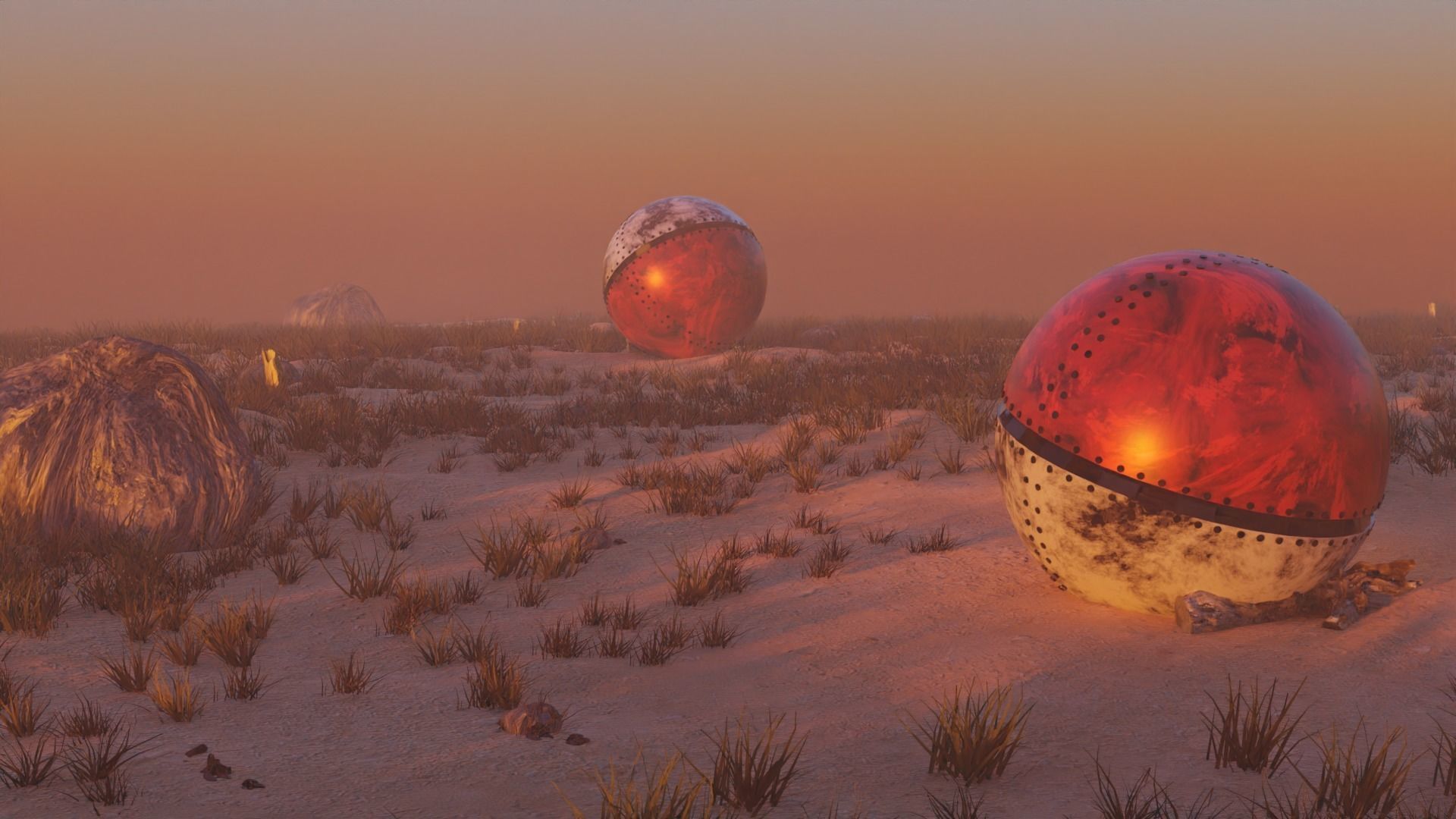 Broken Pokeball 3D model_7