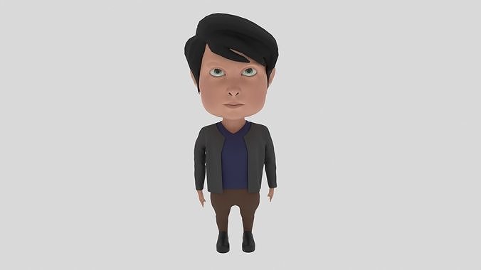 Cartoon Character Low-poly 3D model