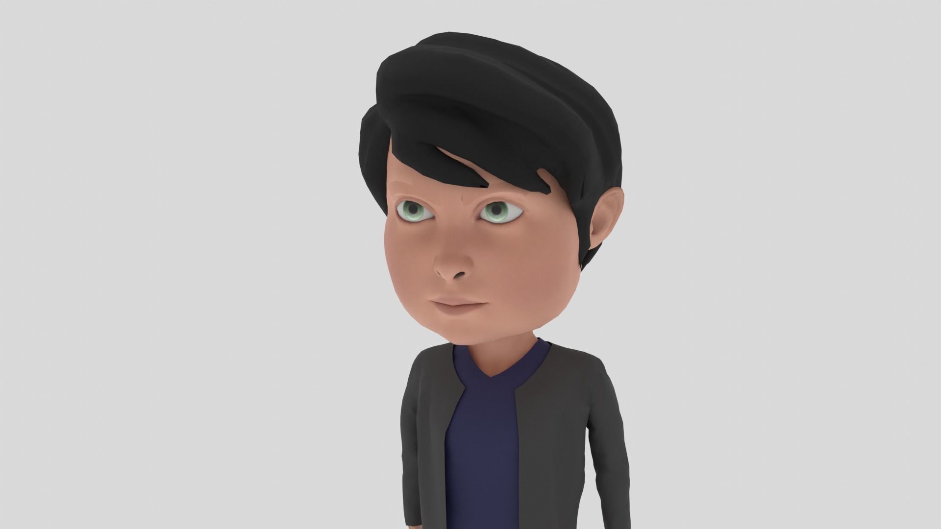 Cartoon Character Low-poly 3D model_4