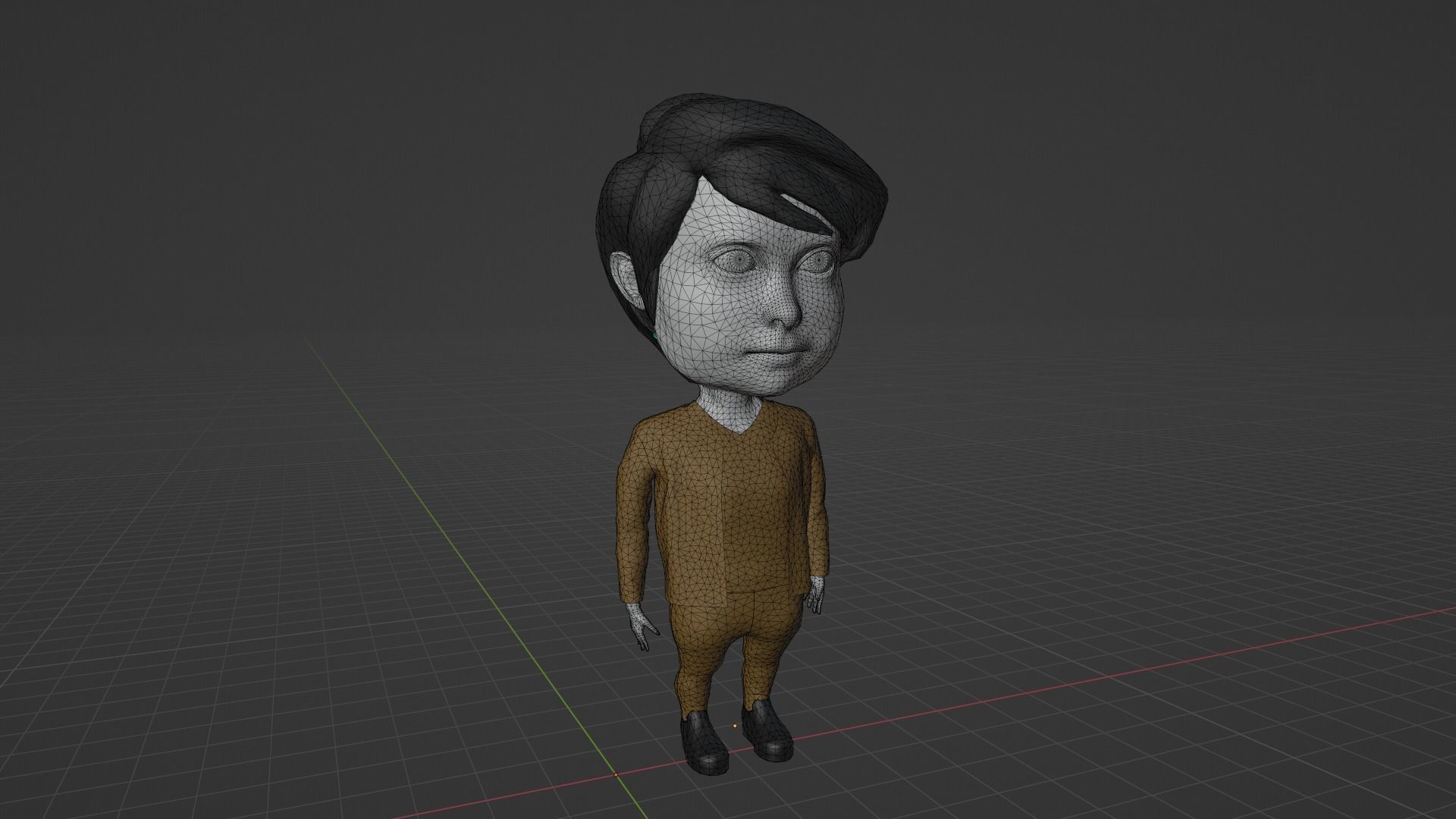 Cartoon Character Low-poly 3D model_7