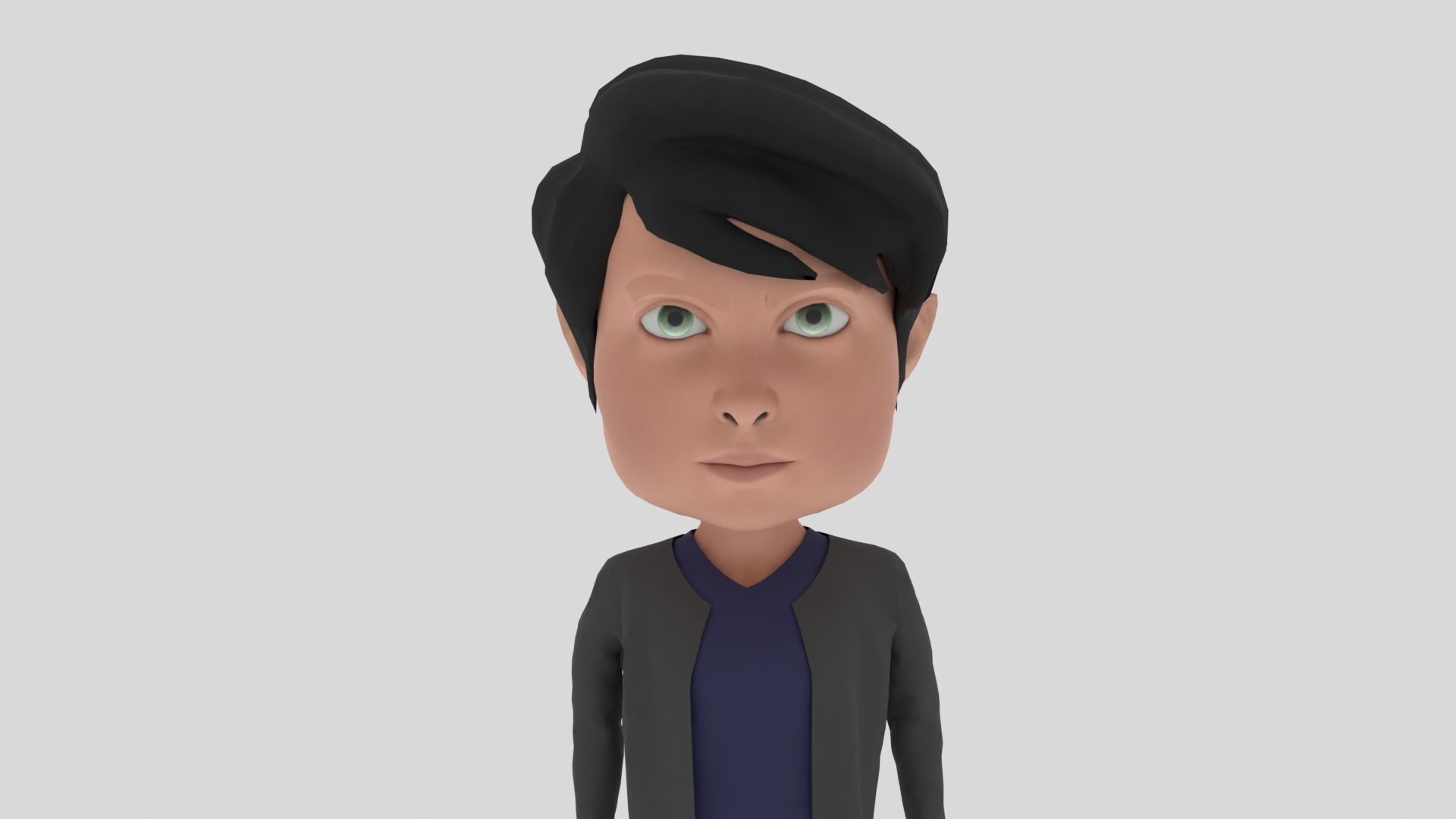 Cartoon Character Low-poly 3D model_5