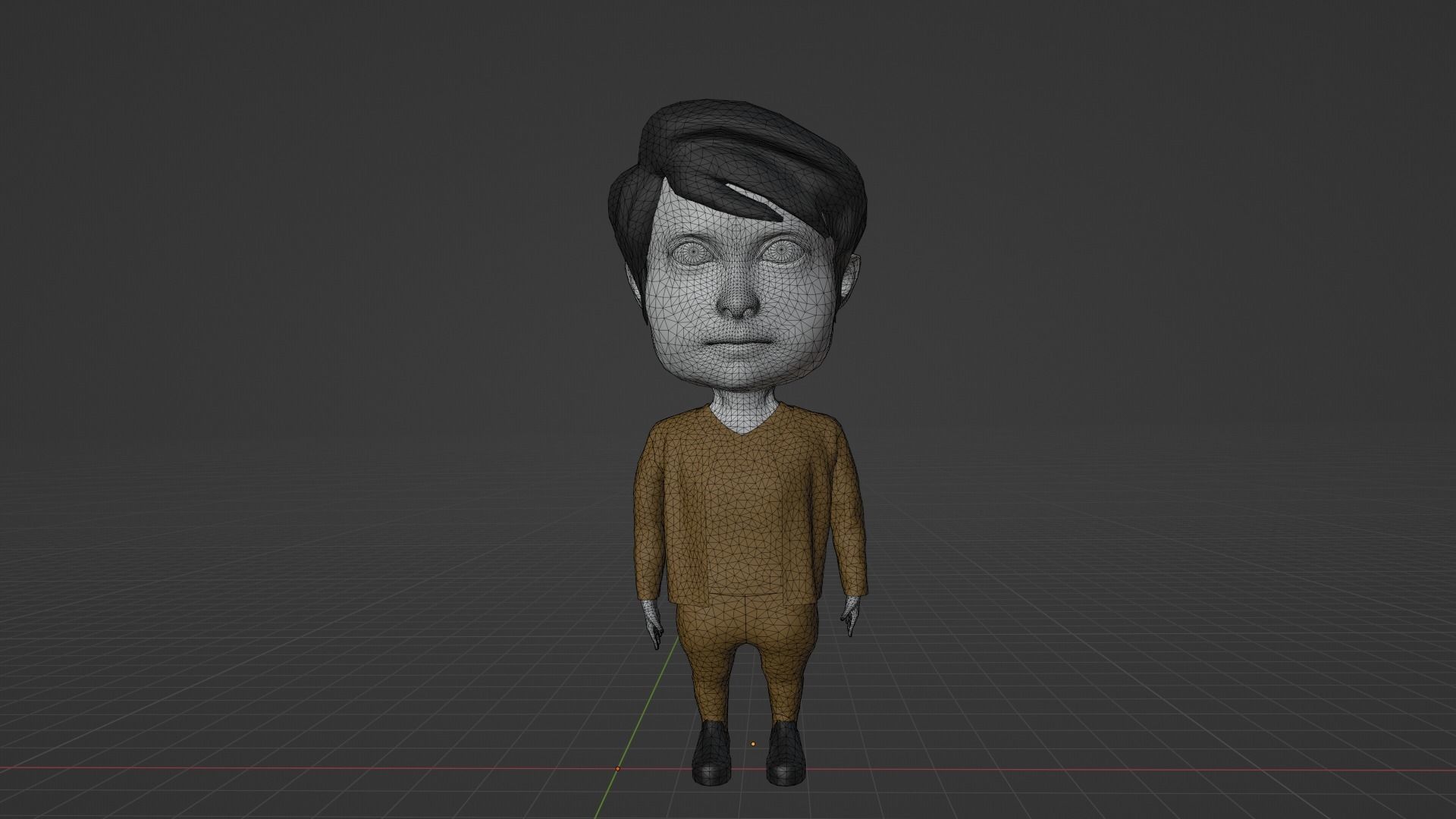 Cartoon Character Low-poly 3D model_8