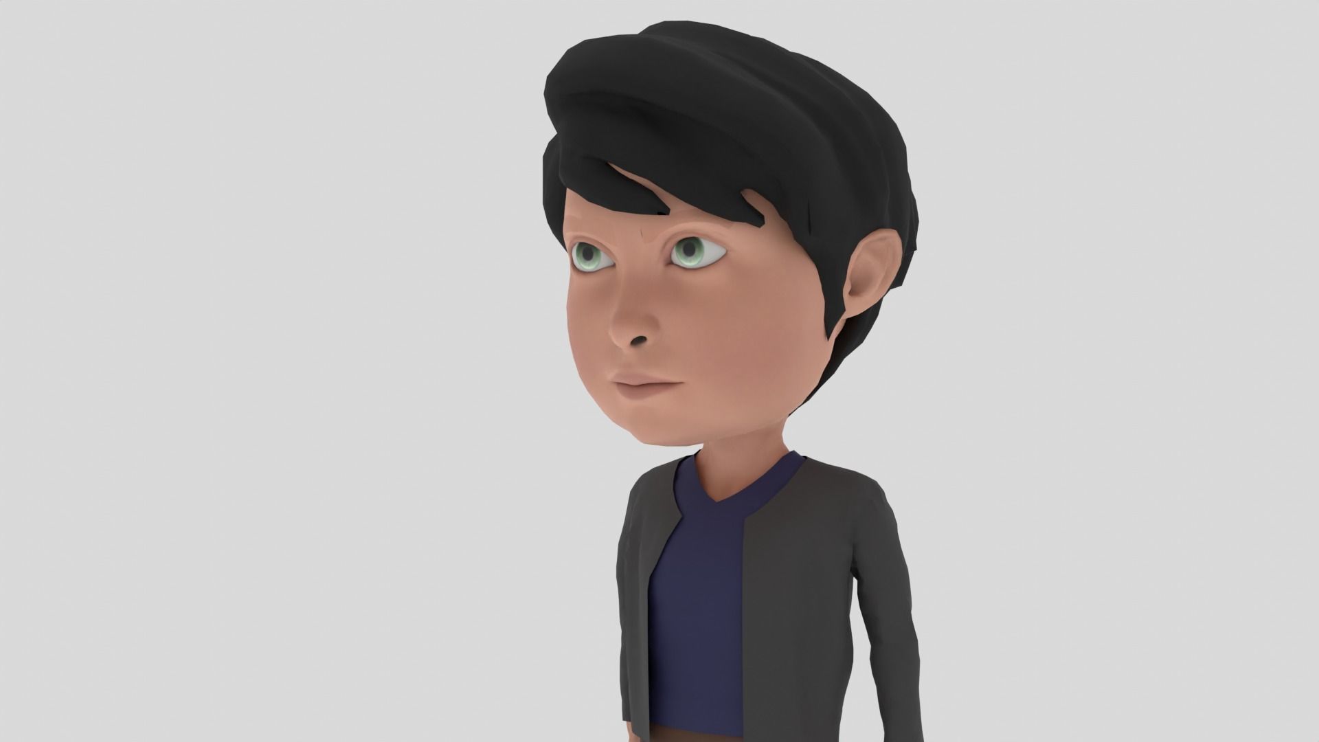 Cartoon Character Low-poly 3D model_6