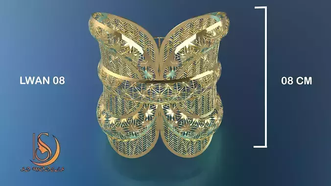 Turkish Arabic Fancy 3d Model Jewelry Bangles Onyx Model LWAN-08