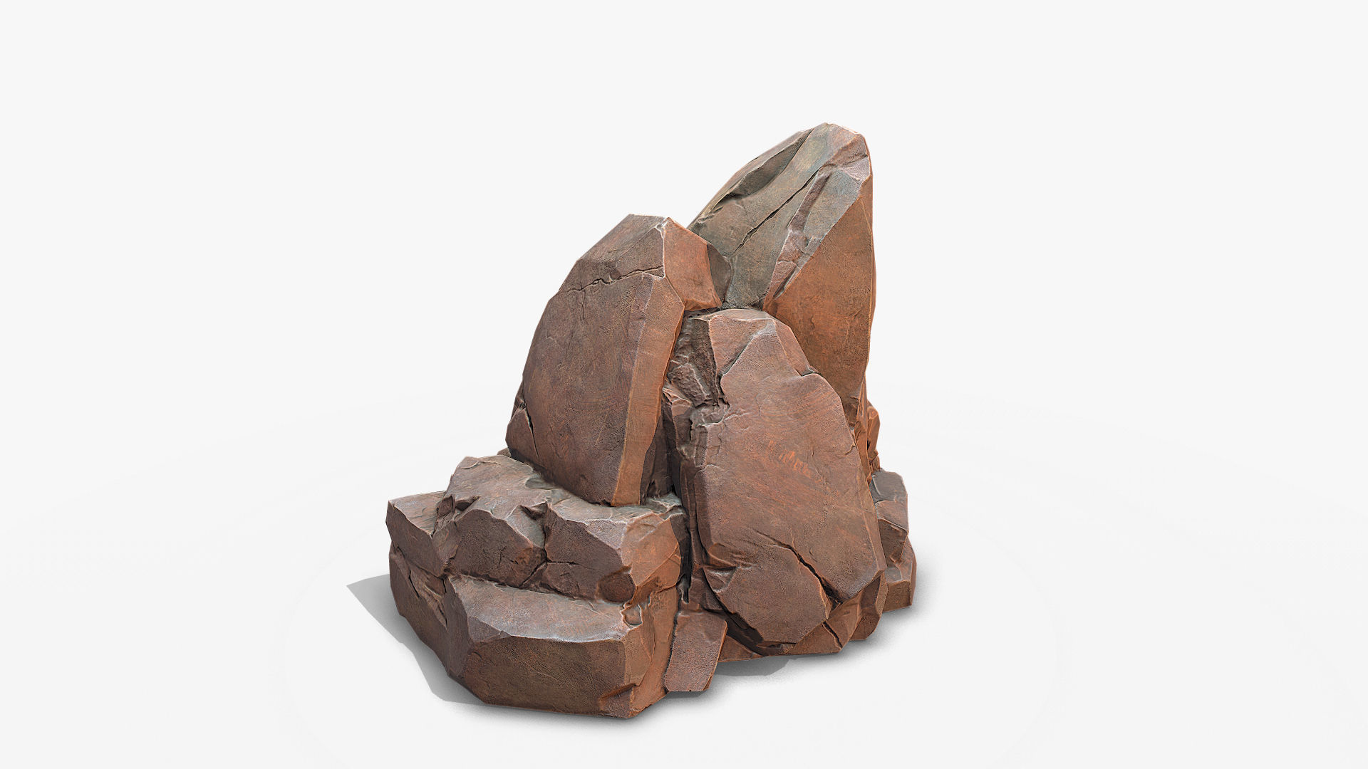 Sharp Rock 1 two texture Low-poly 3D model_2