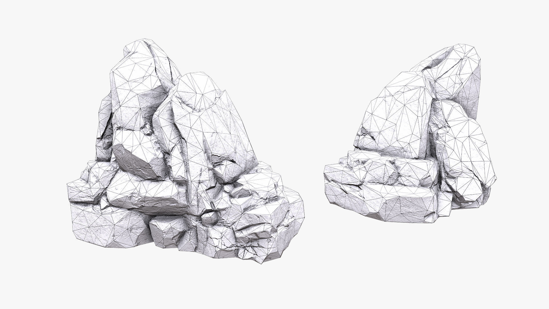 Sharp Rock 1 two texture Low-poly 3D model_11