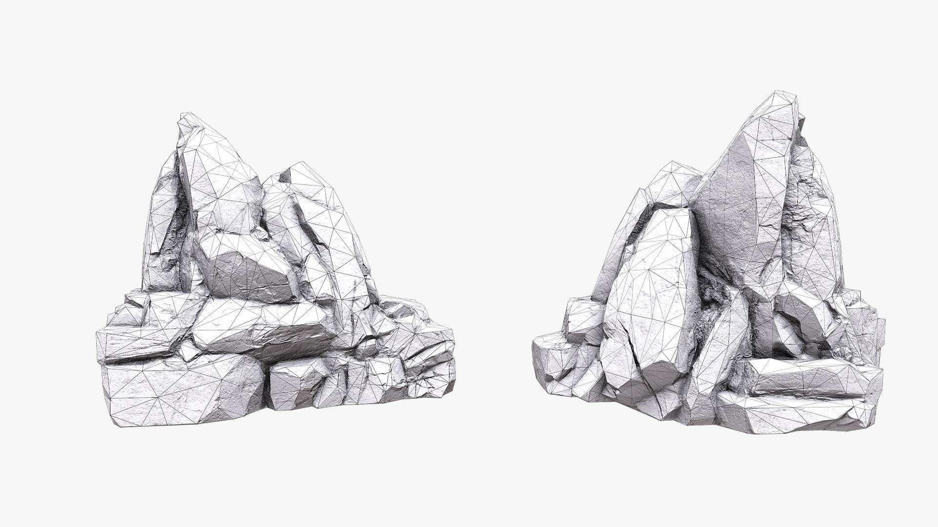 Sharp Rock 1 two texture Low-poly 3D model_10