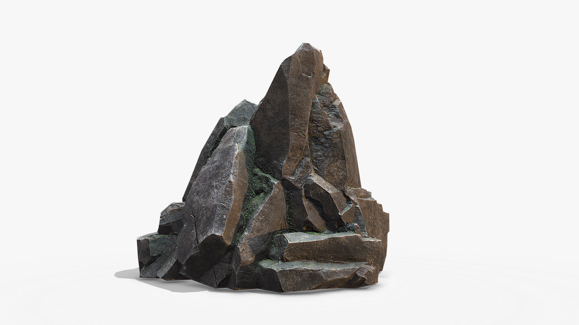 Sharp Rock 1 two texture Low-poly 3D model_4