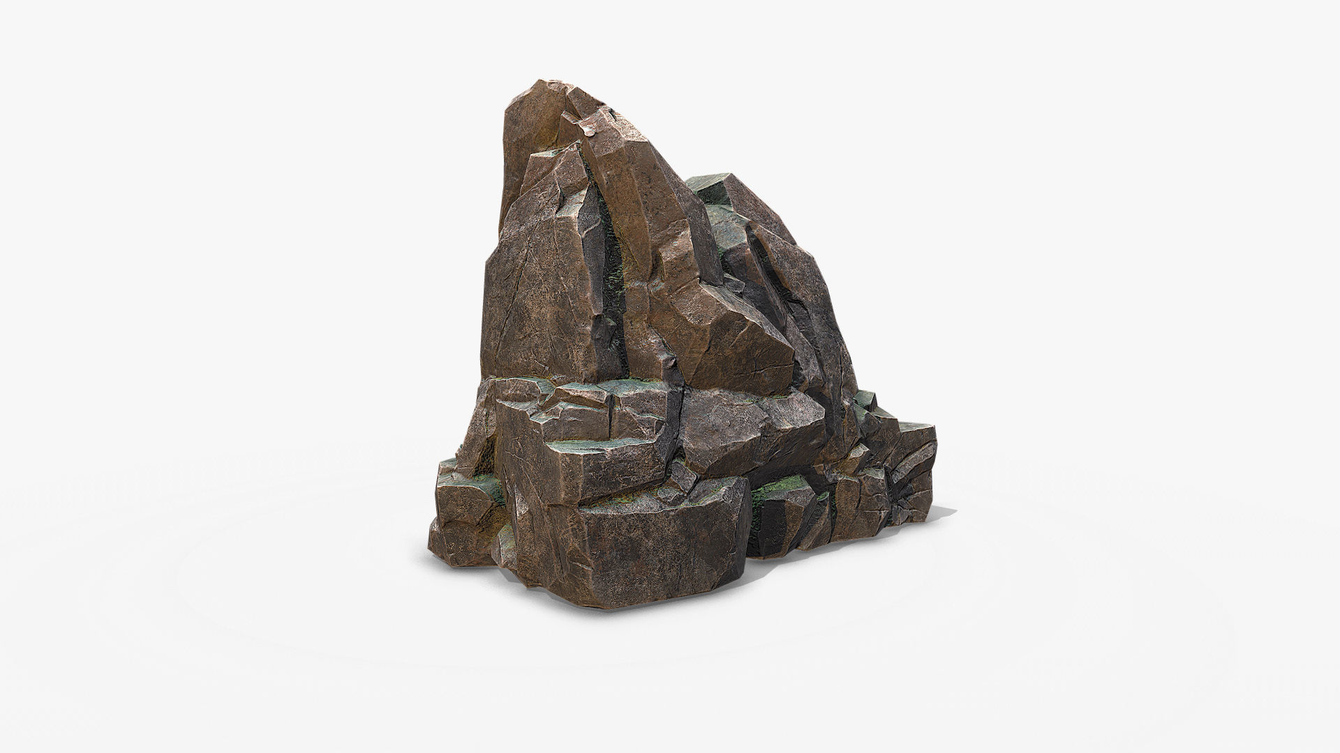 Sharp Rock 1 two texture Low-poly 3D model_7