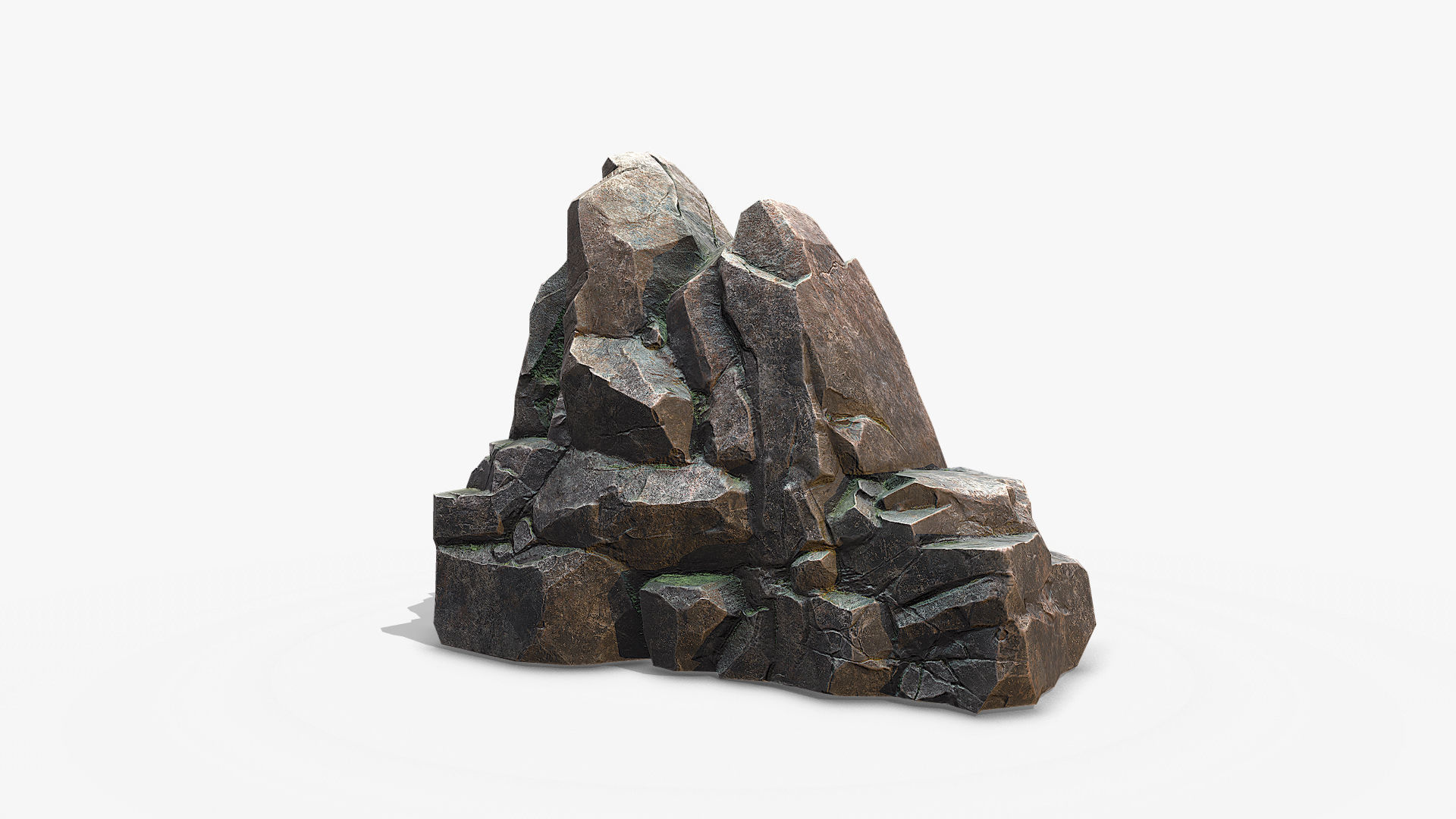 Sharp Rock 1 two texture Low-poly 3D model_1