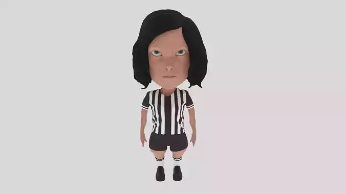 Cartoon Footballer Woman
