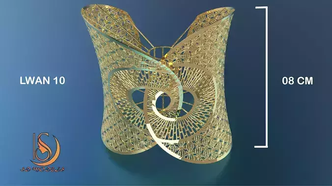 Turkish Arabic Fancy 3d Model Jewelry Bangles Onyx Model LWAN-10