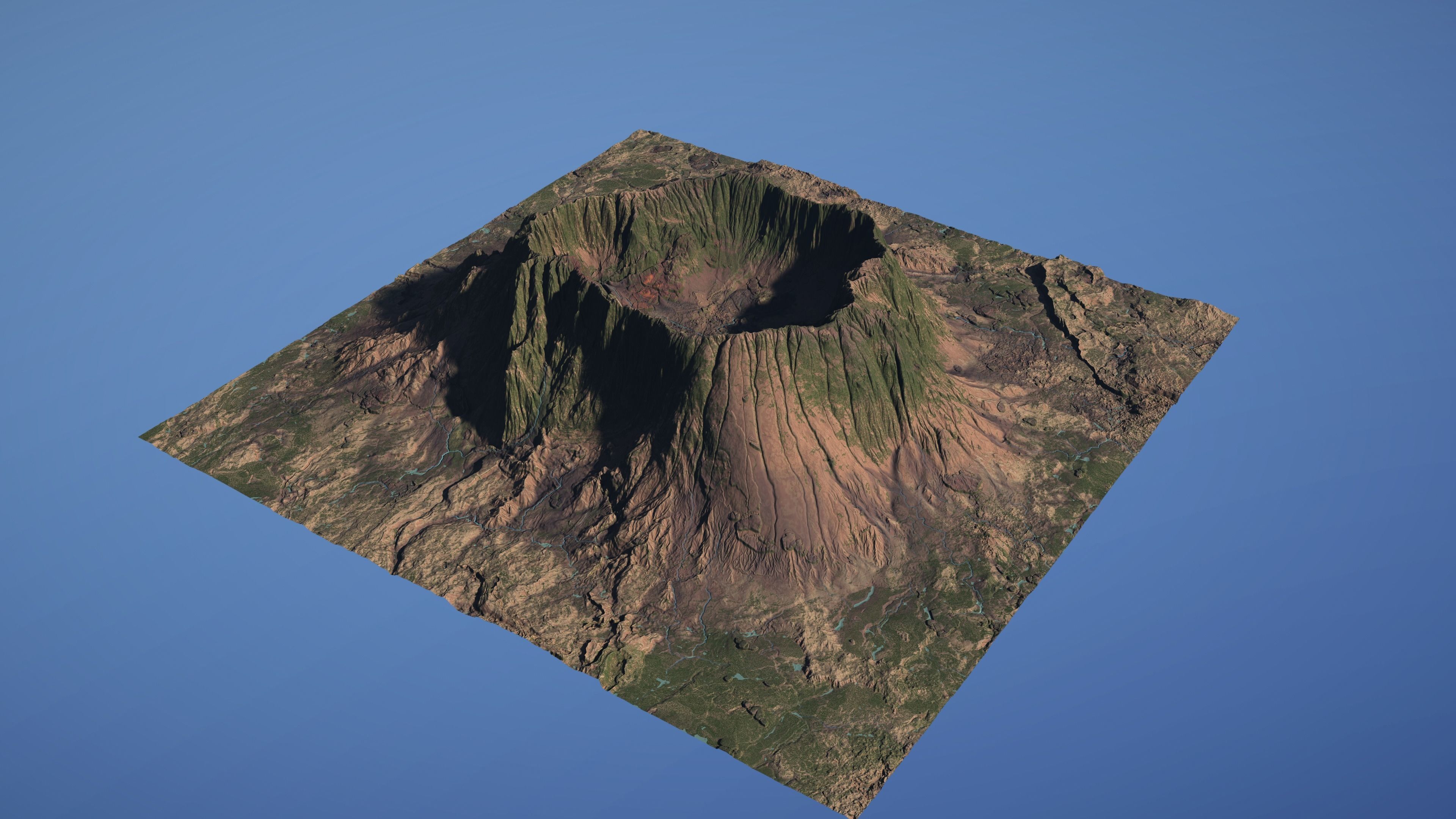 Landscape Environment Volcano Snow 03 Low-poly 3D model_9